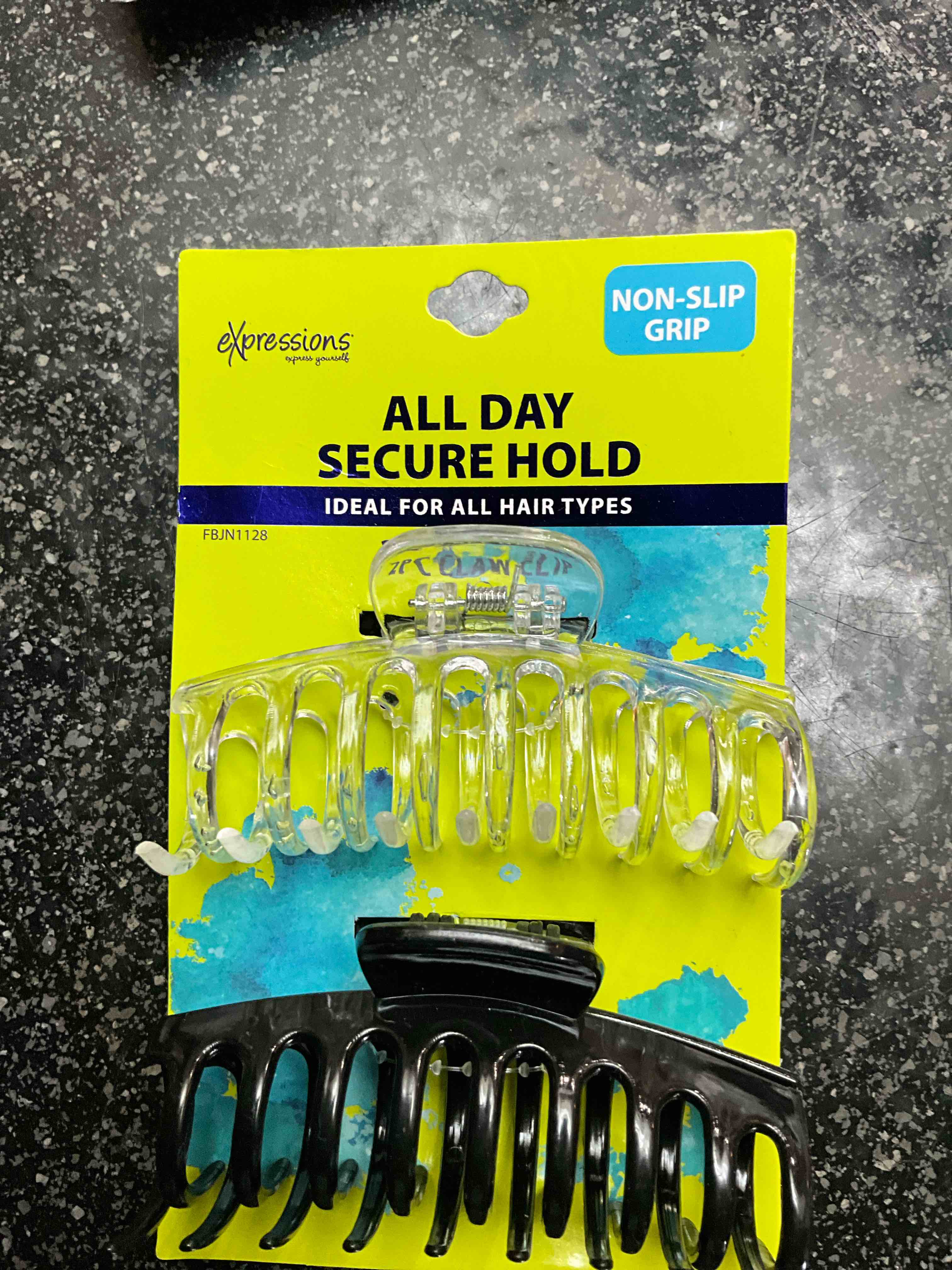 Expressions - 2 pc Large Claw Clips - All Day Secure Hold 