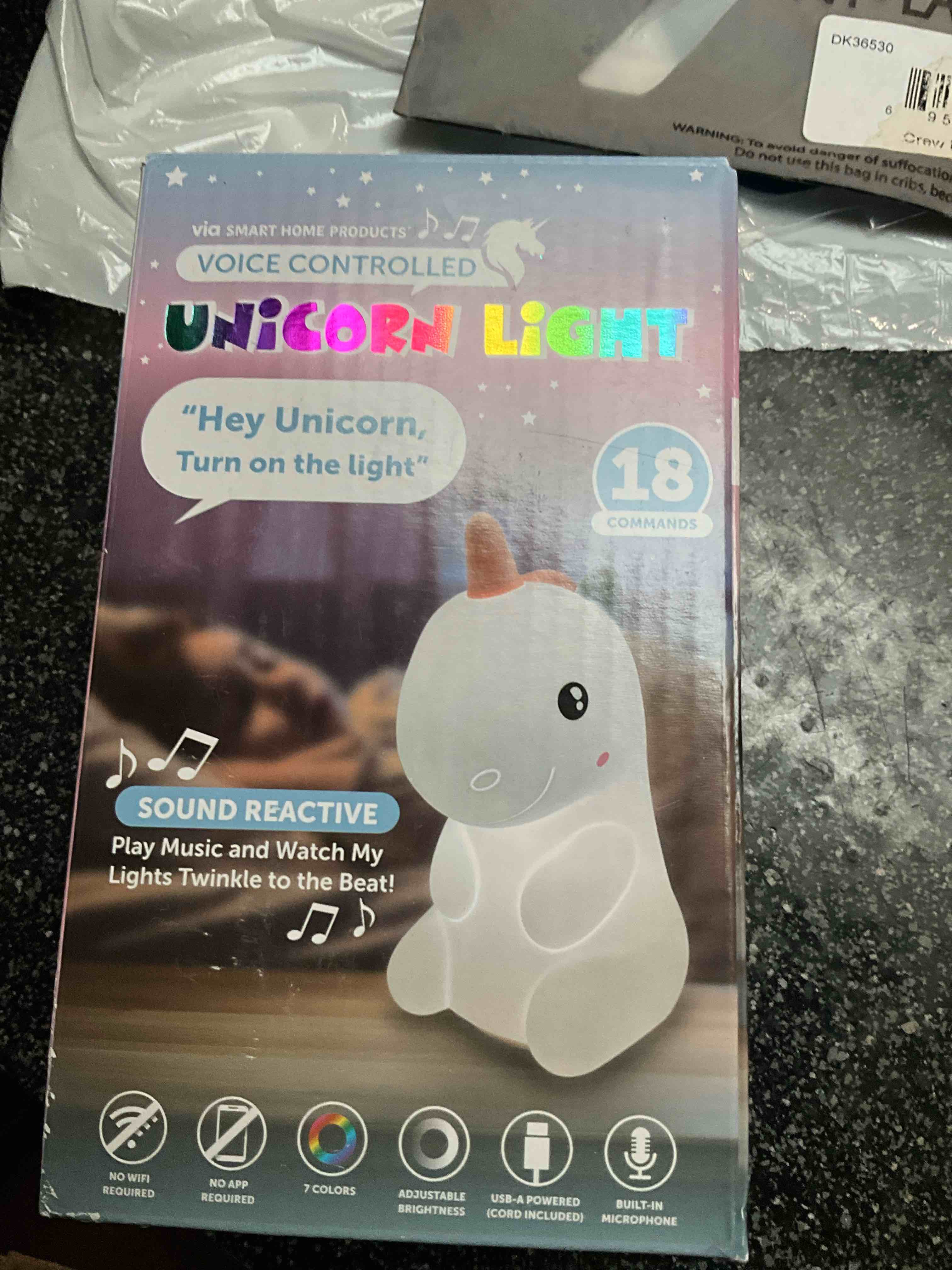 Unicorn Light - Voice Controlled - 18 commands - Sound Reactive - Play Music/Lights Twinkle To The Beat 