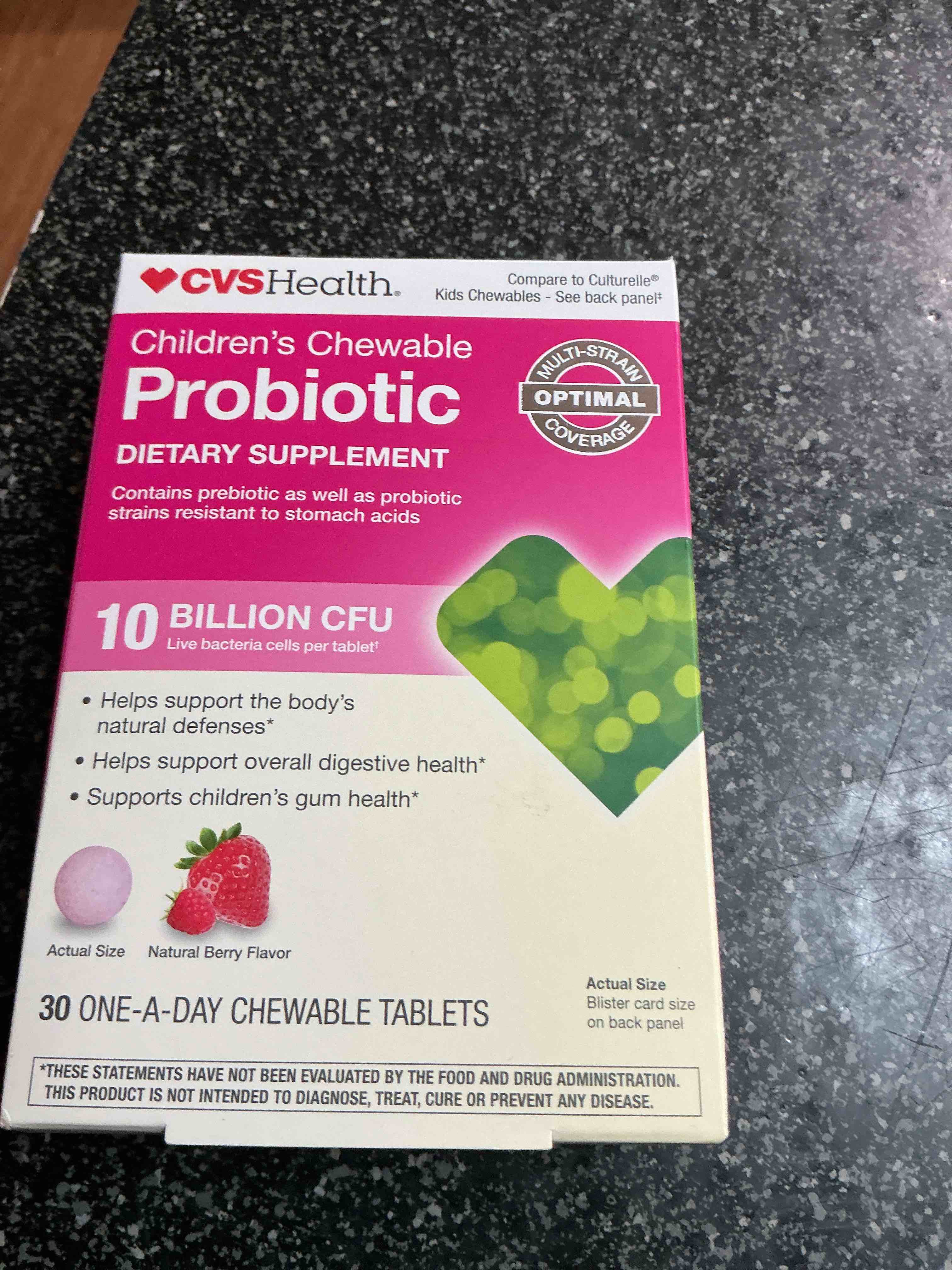 cvs health childern’s chewable probiotic 