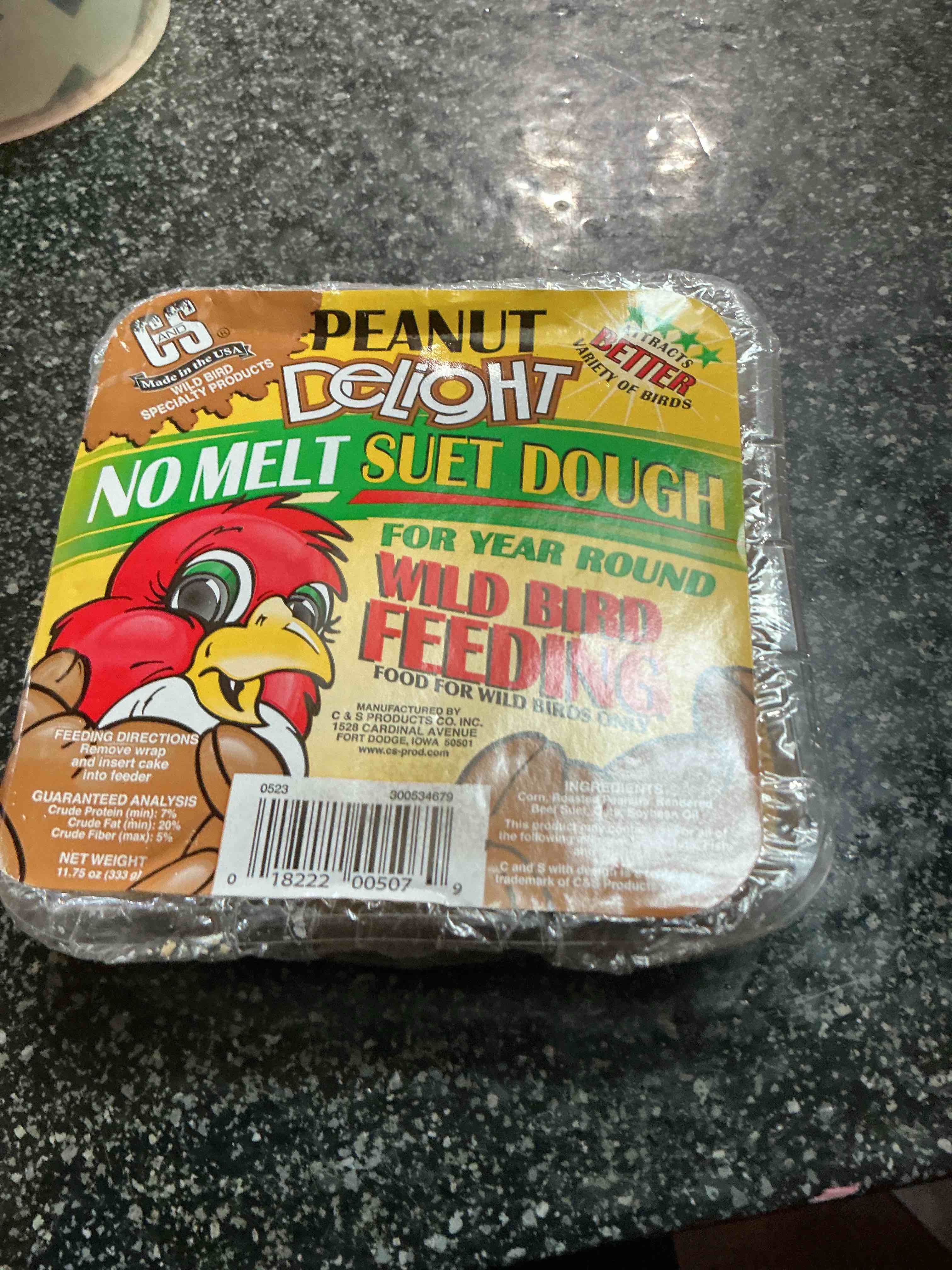 peanut delight no melt suet dough 