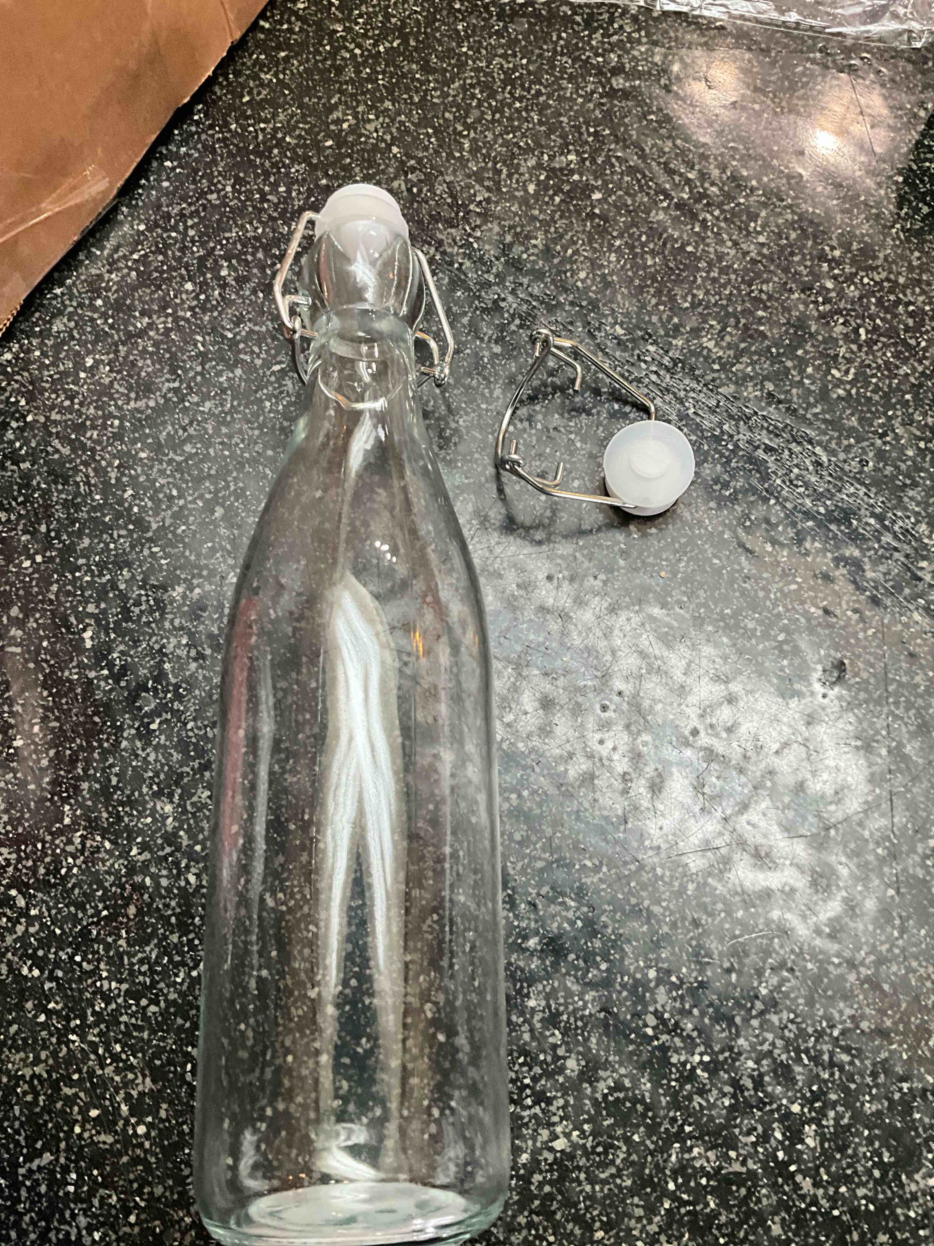 Glass Bottle with Stopper + Extra Stopper 