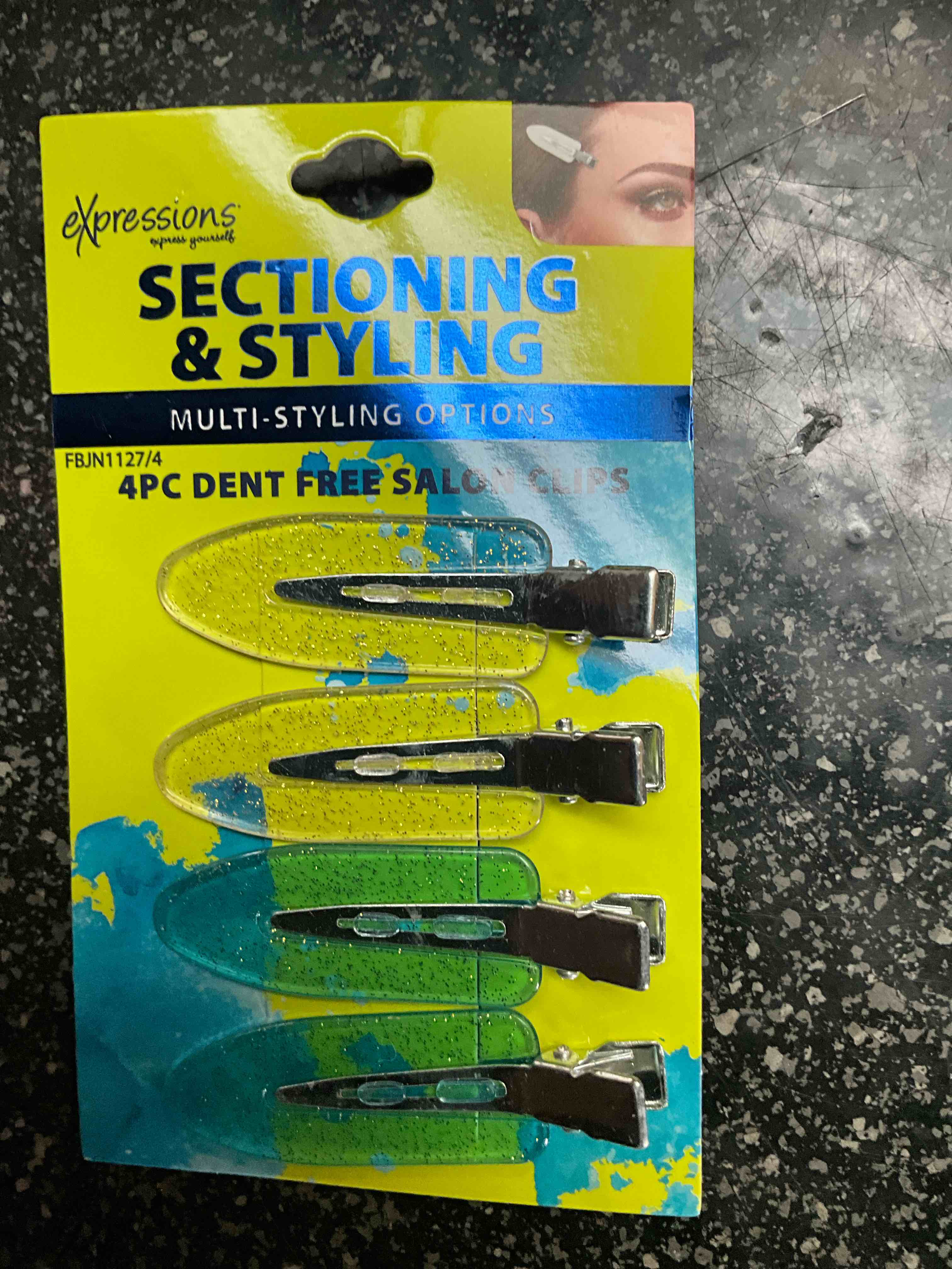 expressions - 4 pc dent free salon clips  