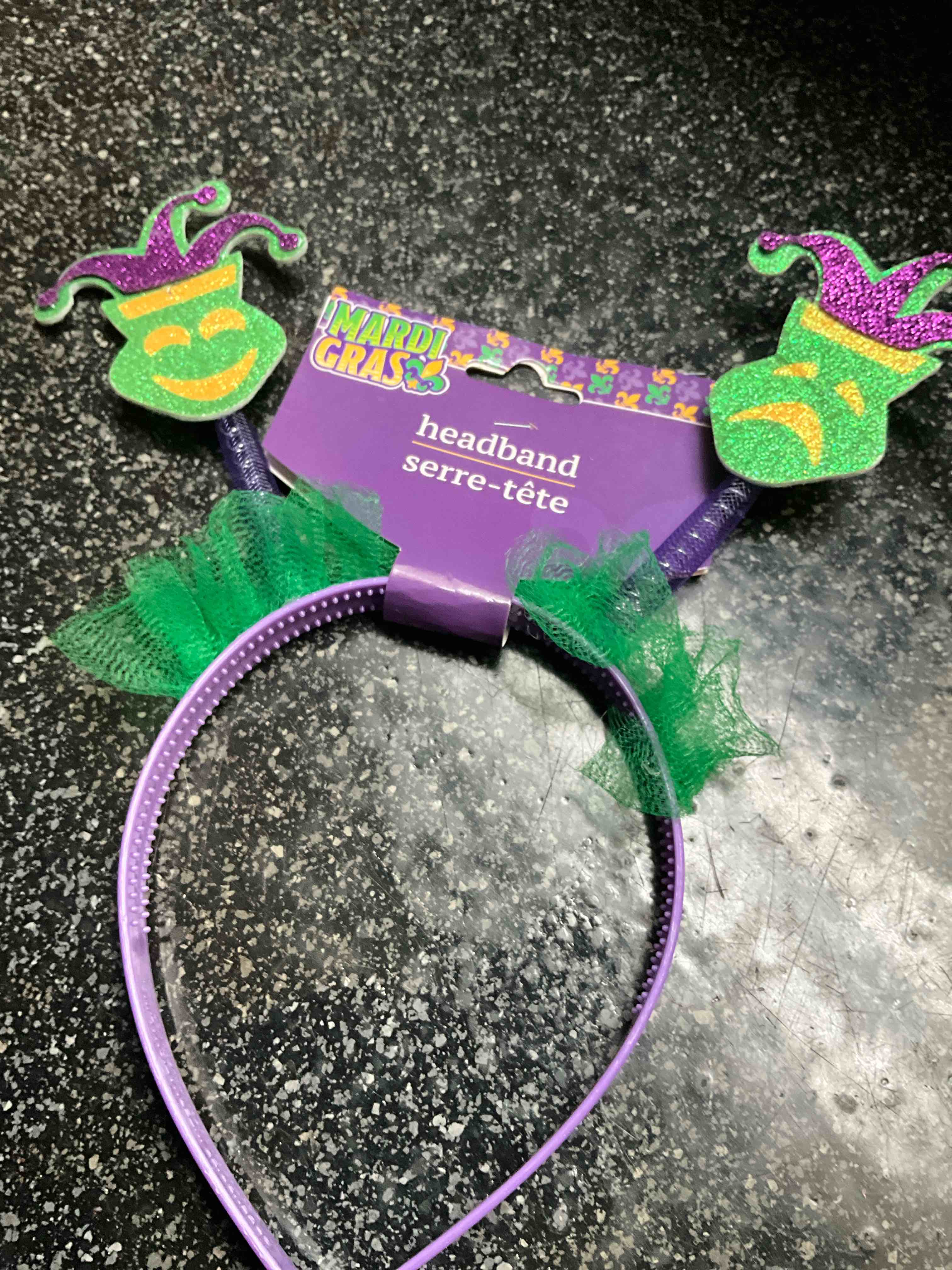 Condition photo showing New/Like New for Mardi Gras - Decorative Headband 