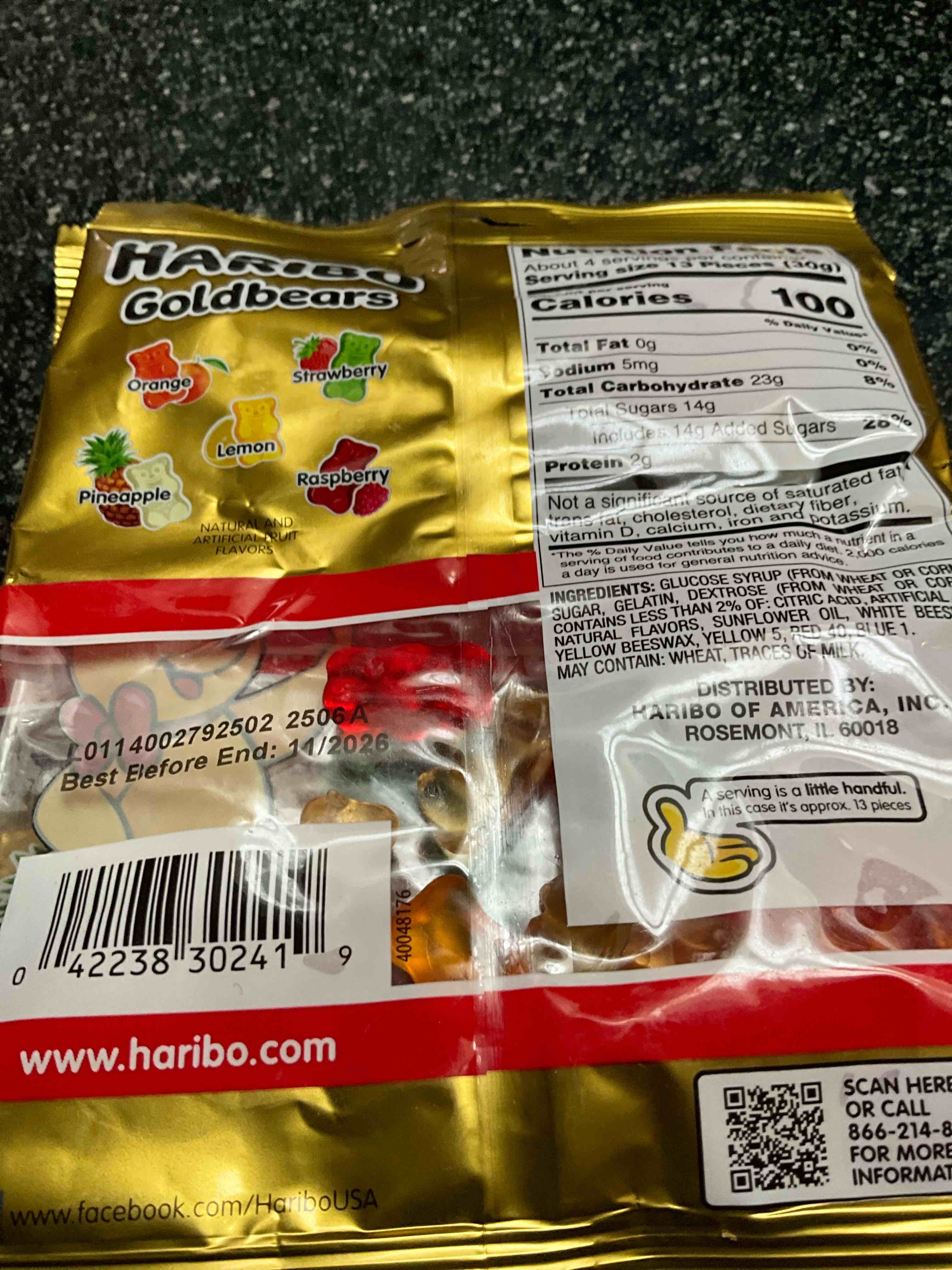 Condition photo showing New/Like New for HARIBO GOLD BEARS 4 OZ 