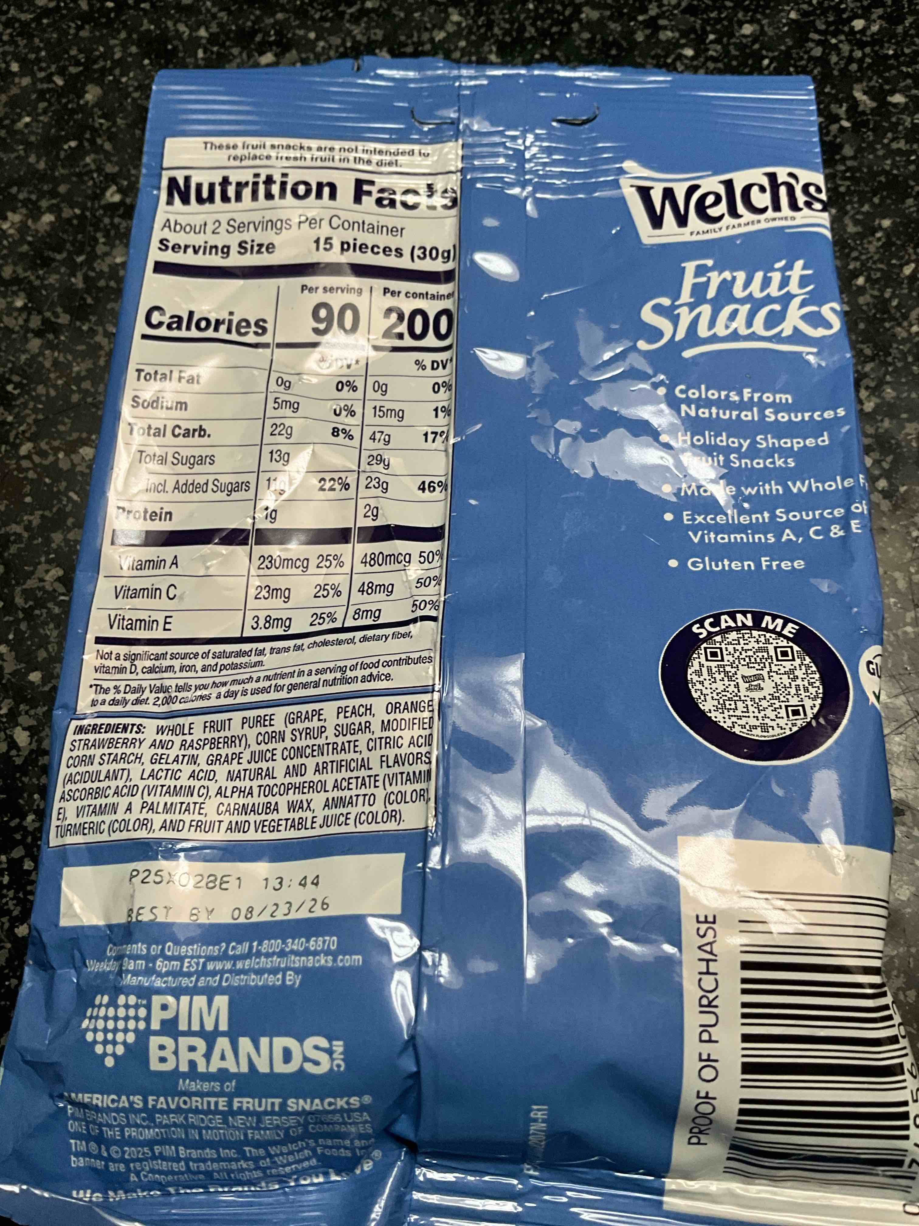 Condition photo showing New/Like New for Welch’s Mixed Fruit - Fruit Snacks - 2.25 oz 
