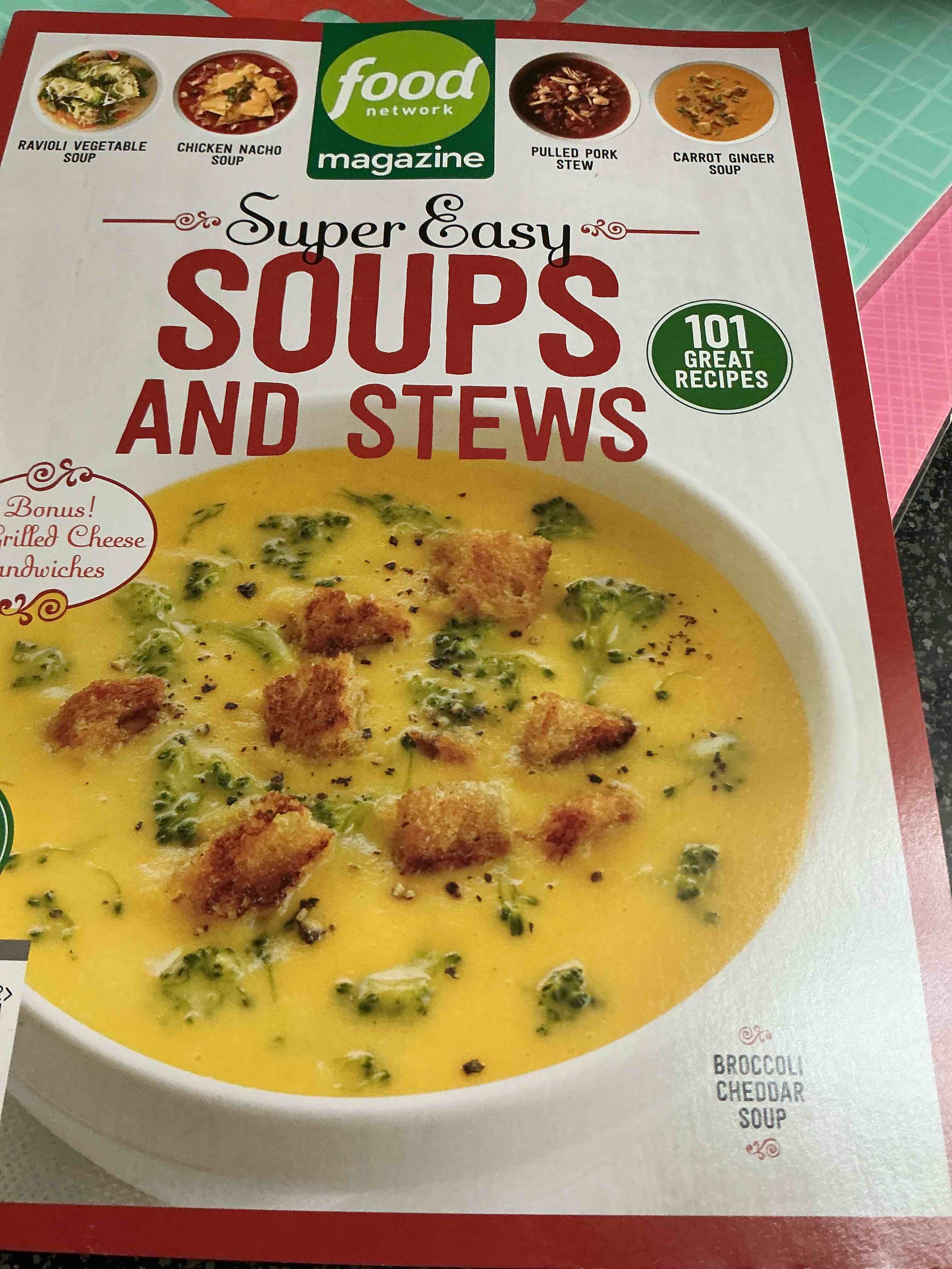 Condition photo showing New/Like New for Food Network Magazine  Soups & Stews 