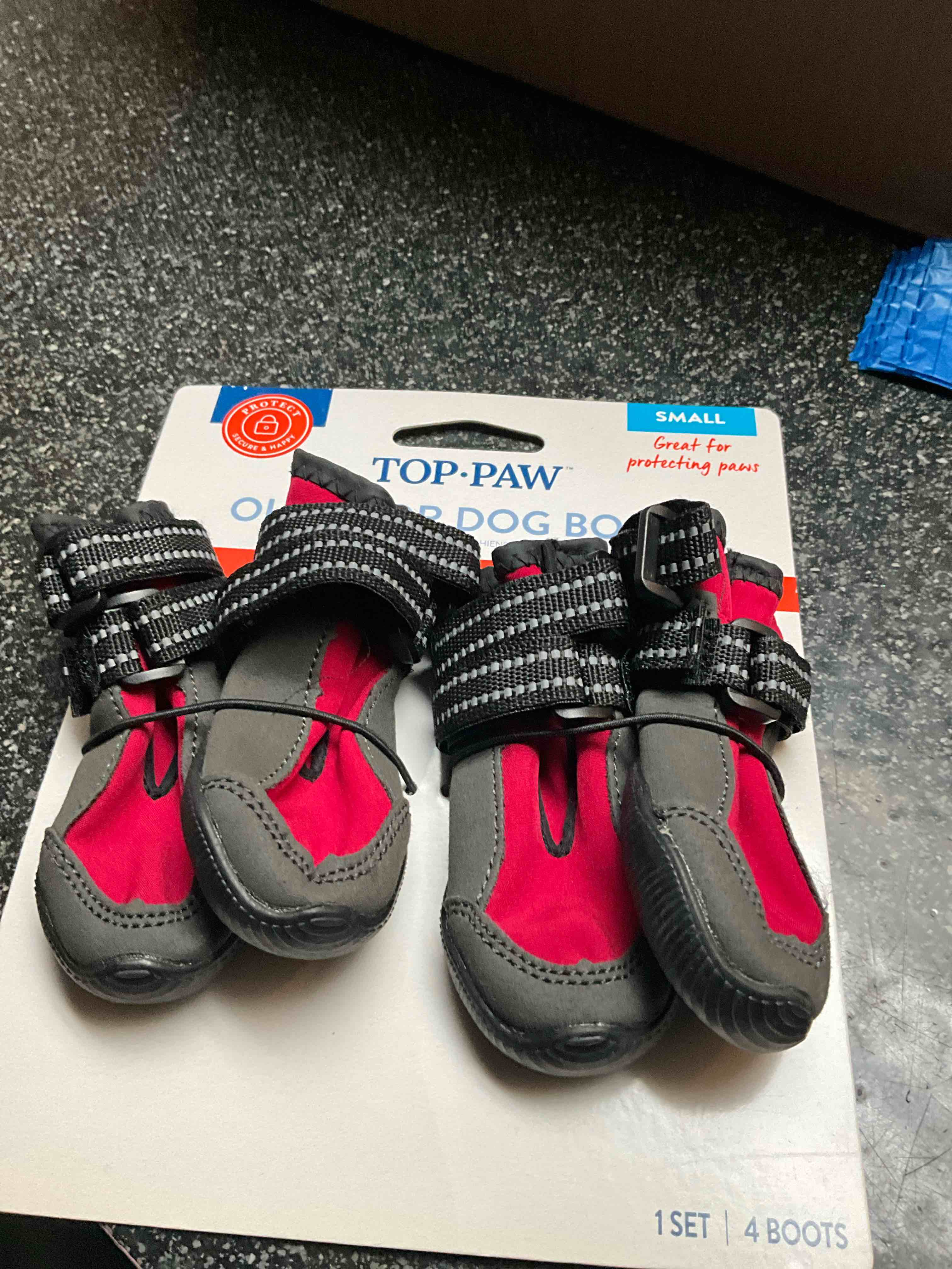 Top Paw - Outdoor Dog Boots - Size - S - Reflective - Water Resistant 