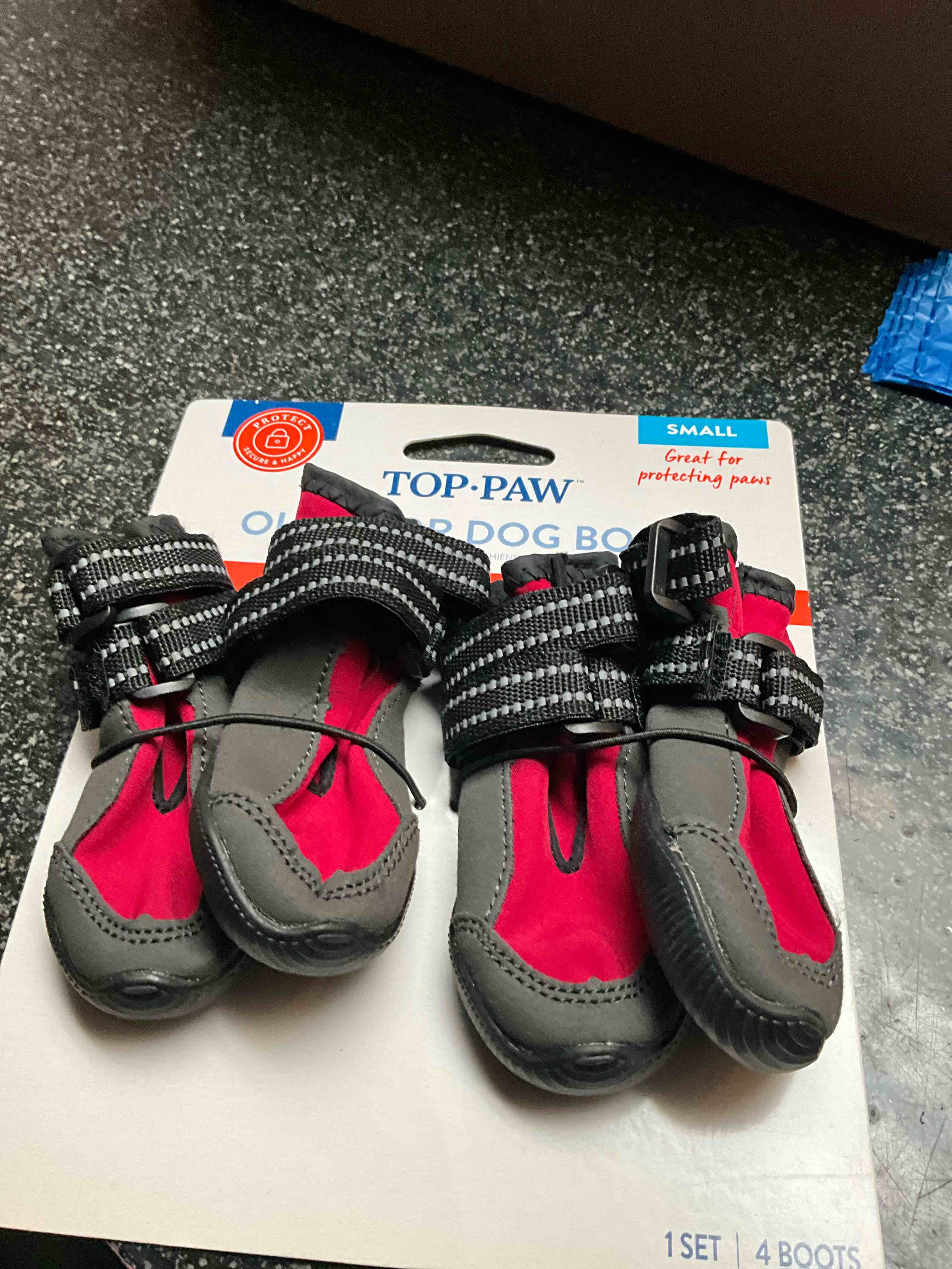 Condition photo showing New/Like New for Top Paw - Outdoor Dog Boots - Size - S - Reflective - Water Resistant 