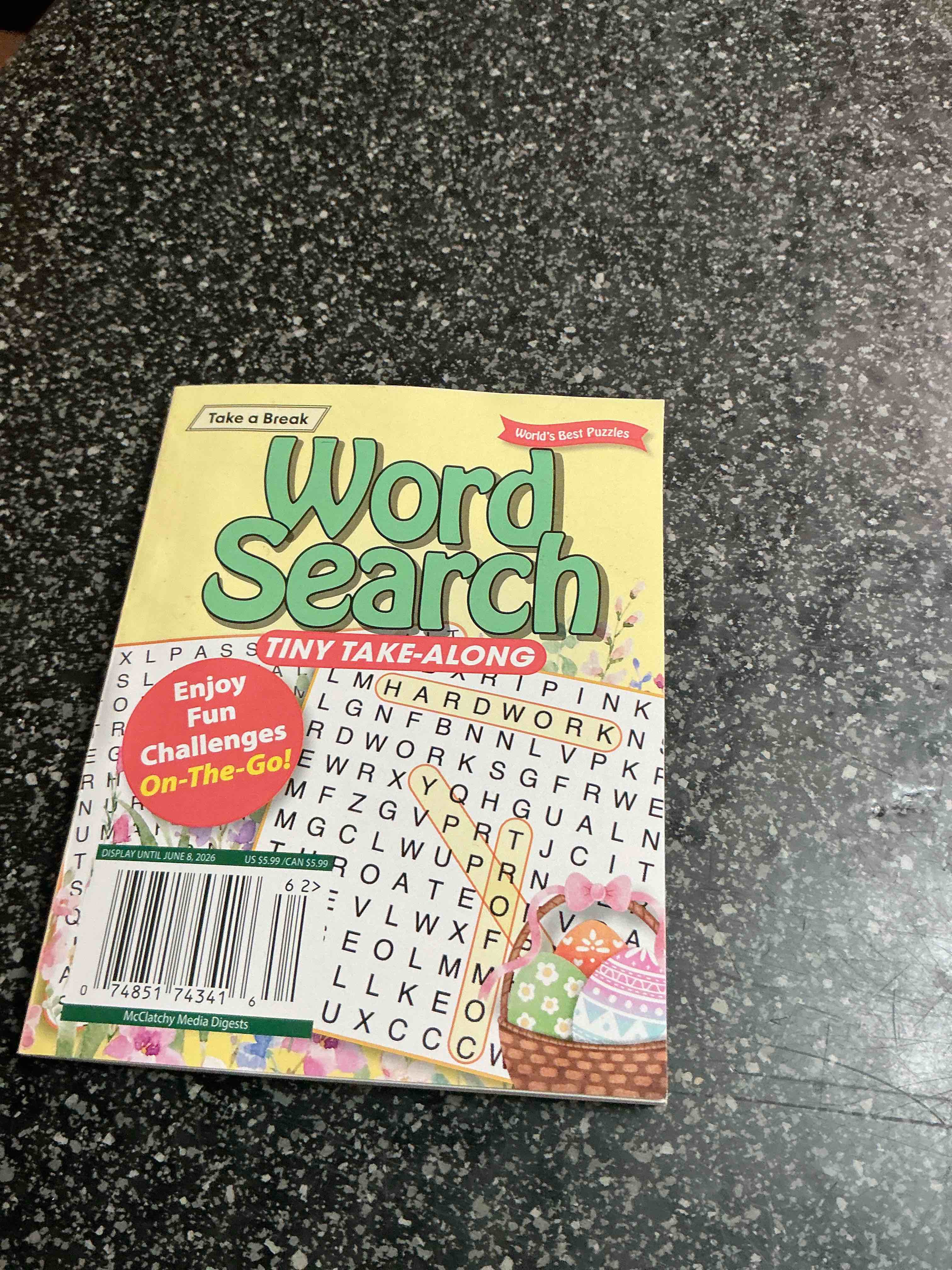 Condition photo showing New/Like New for Take - A - Break Word Search Tiny Take - Long Puzzles 