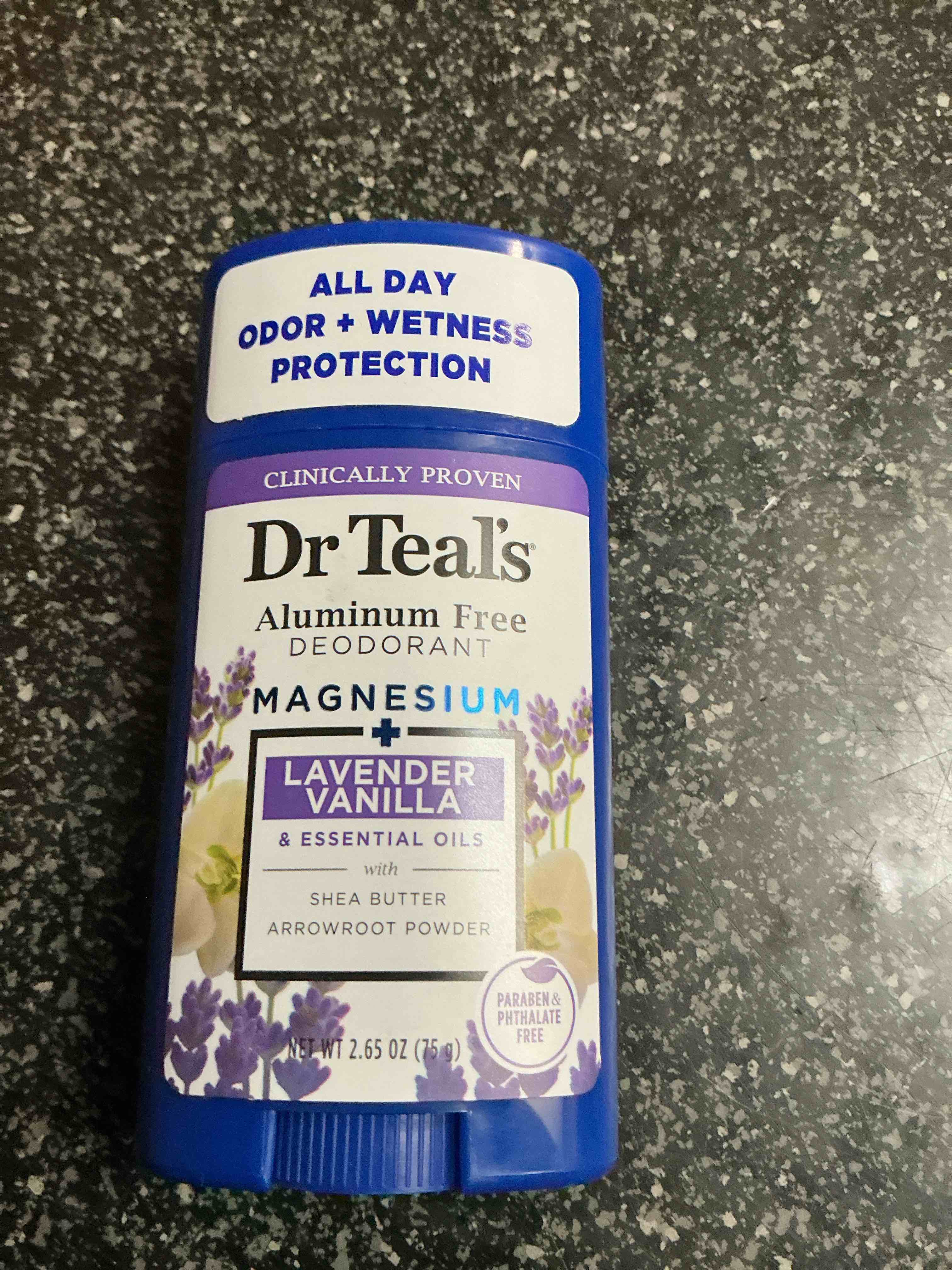 dr teal's aluminum free deodorant - lavender - paraben & phthalate free - 2.65 oz