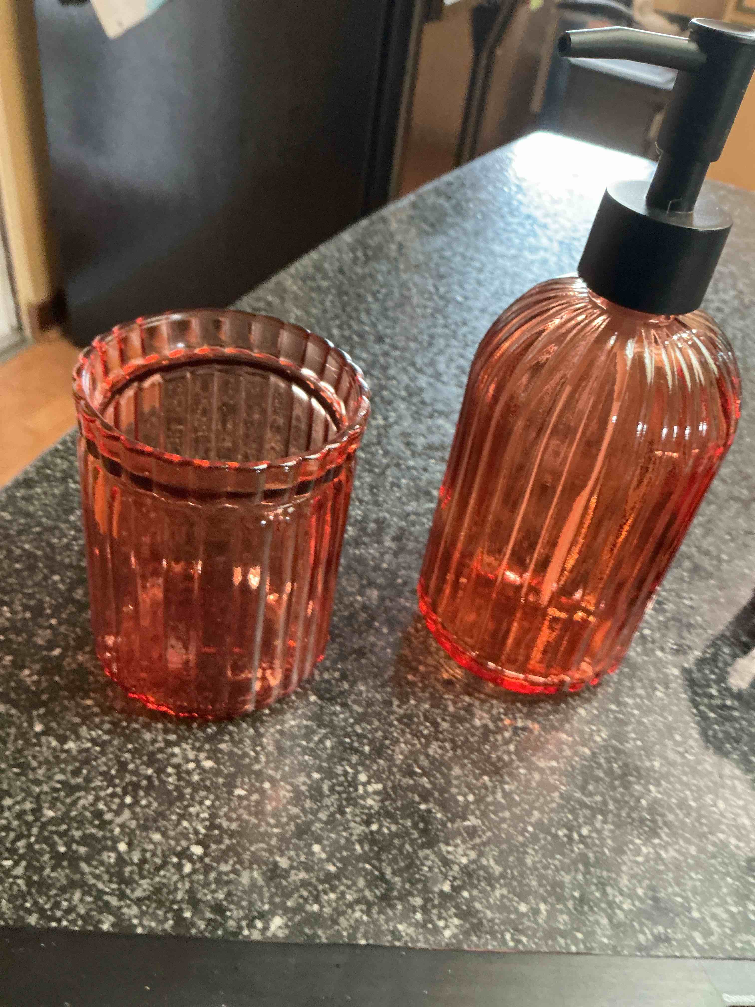 2 Piece Bathroom Accessories Amber Color 