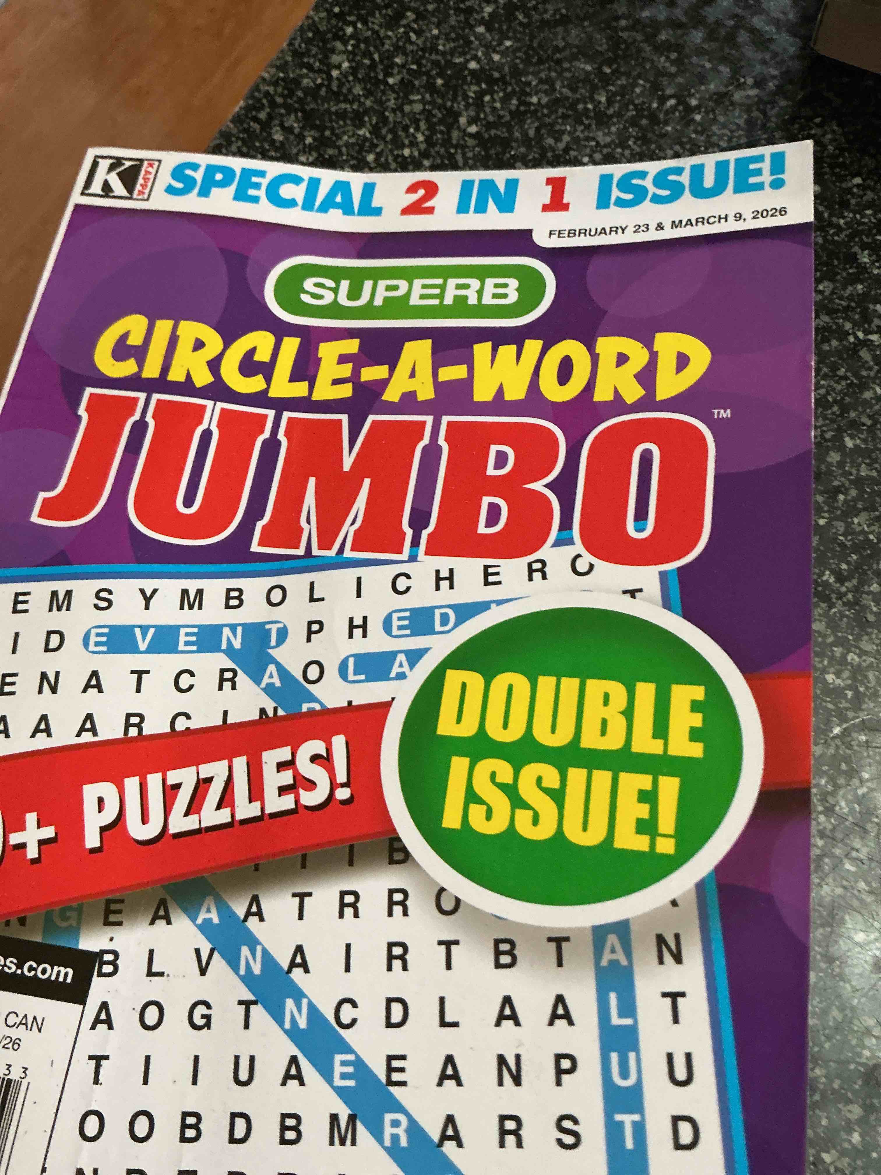 Kappa Special 2 In 1 Issue Superb Circle-A-Word Jumbo Double Issue 