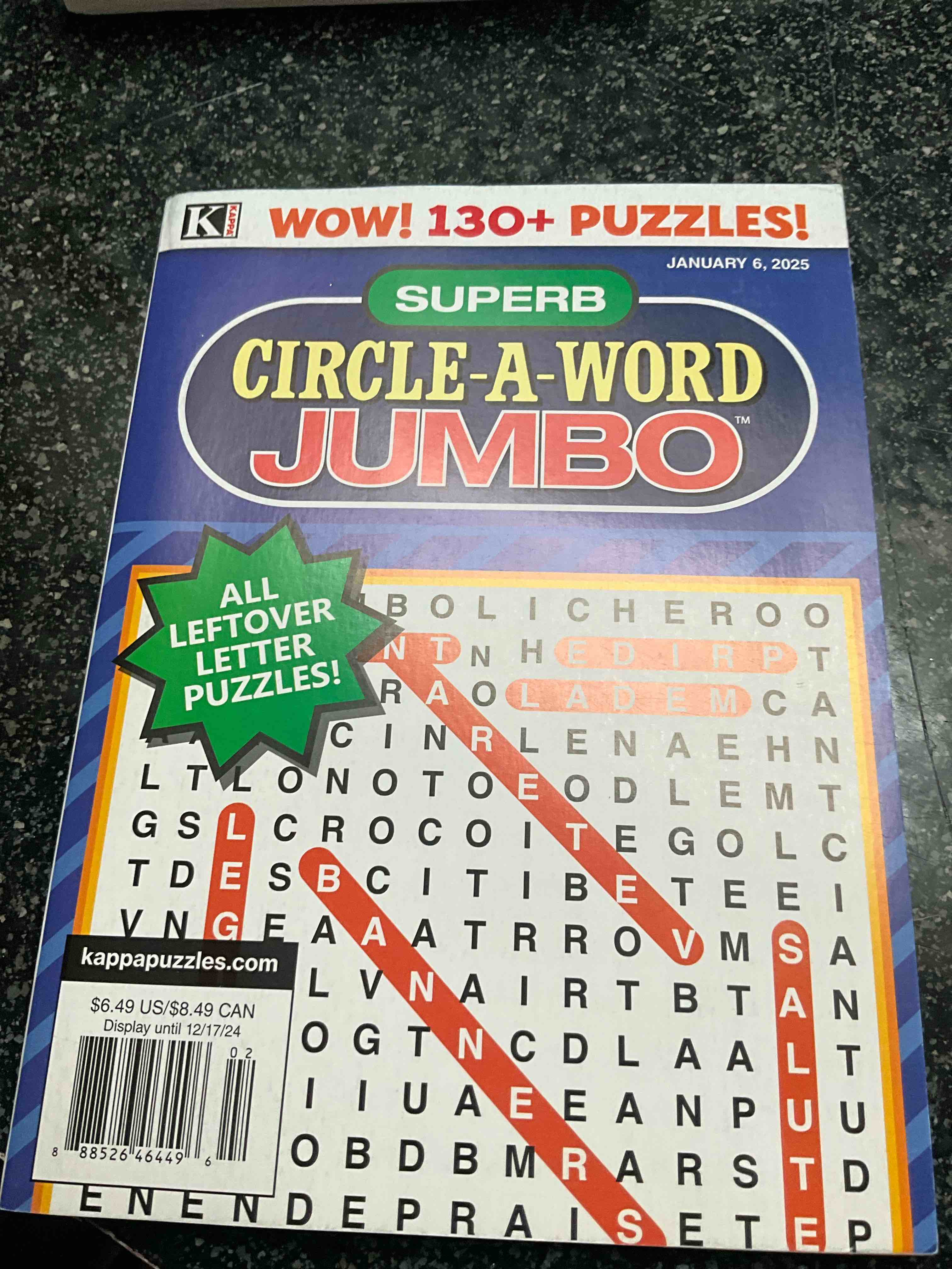 Kappa - Superb Circle a Word Jumbo  130 Puzzles 
