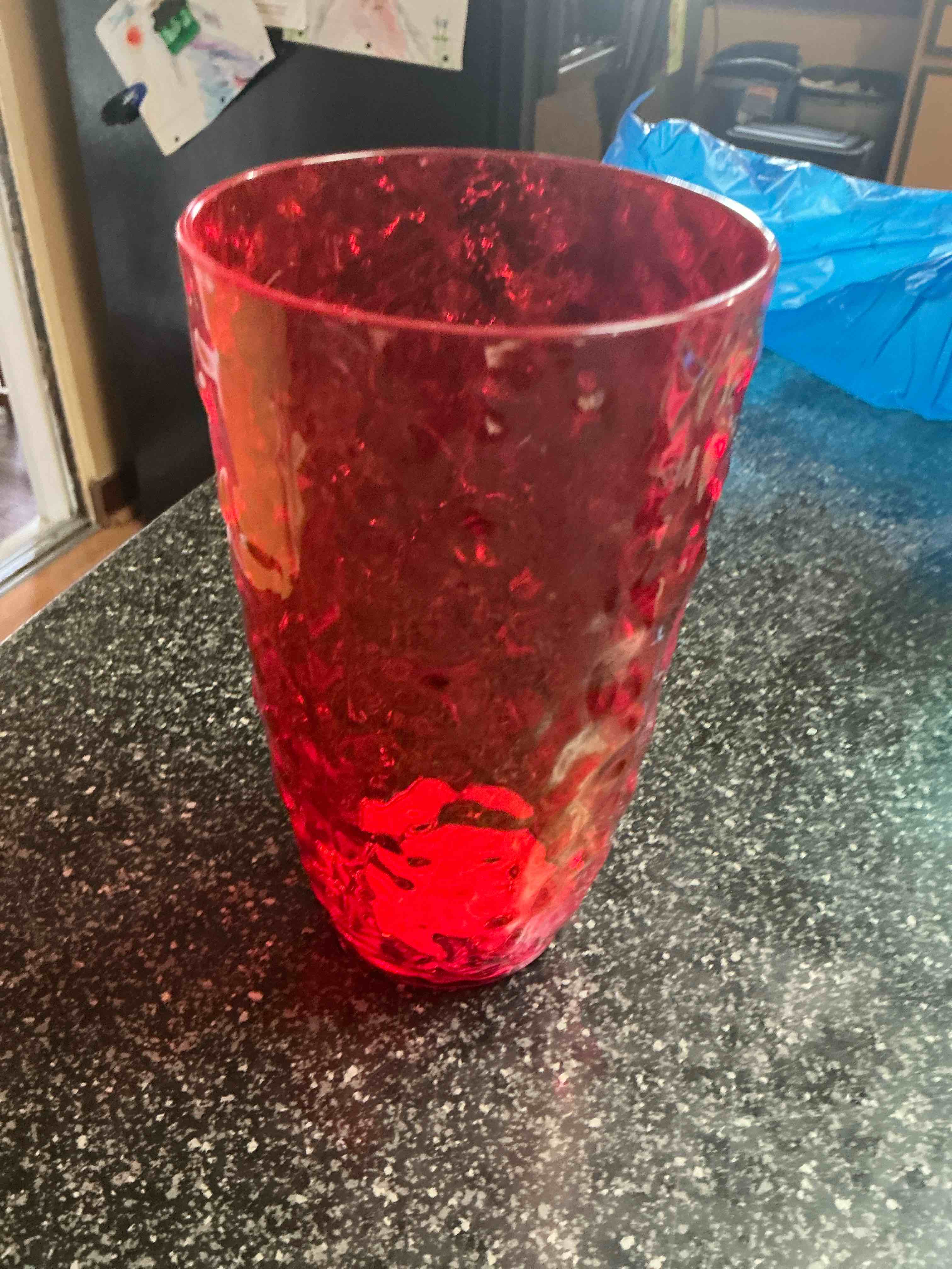 Red 25 OZ. Drinking Glass
