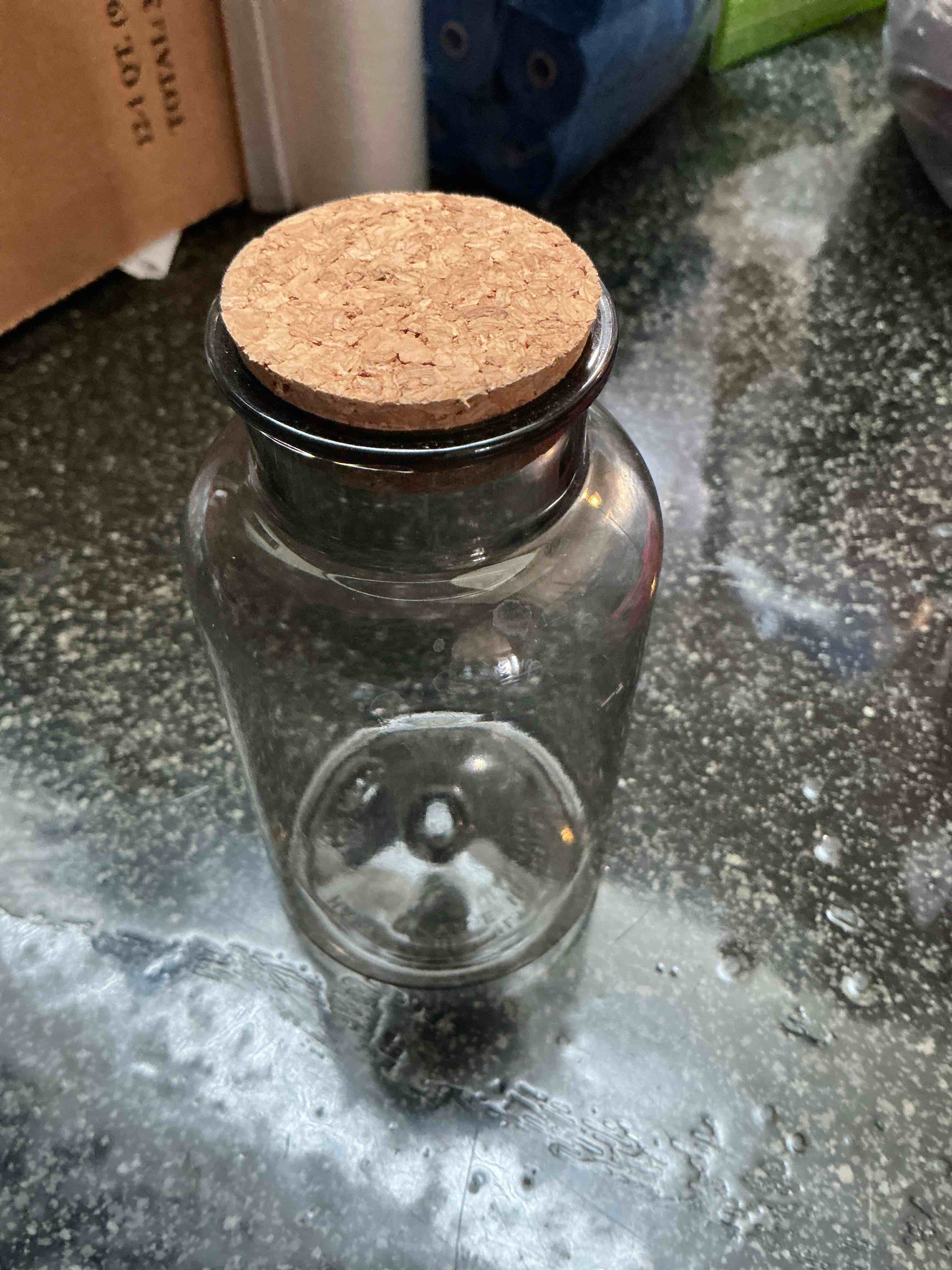 Plastic Storage Jar - Cork Lid 