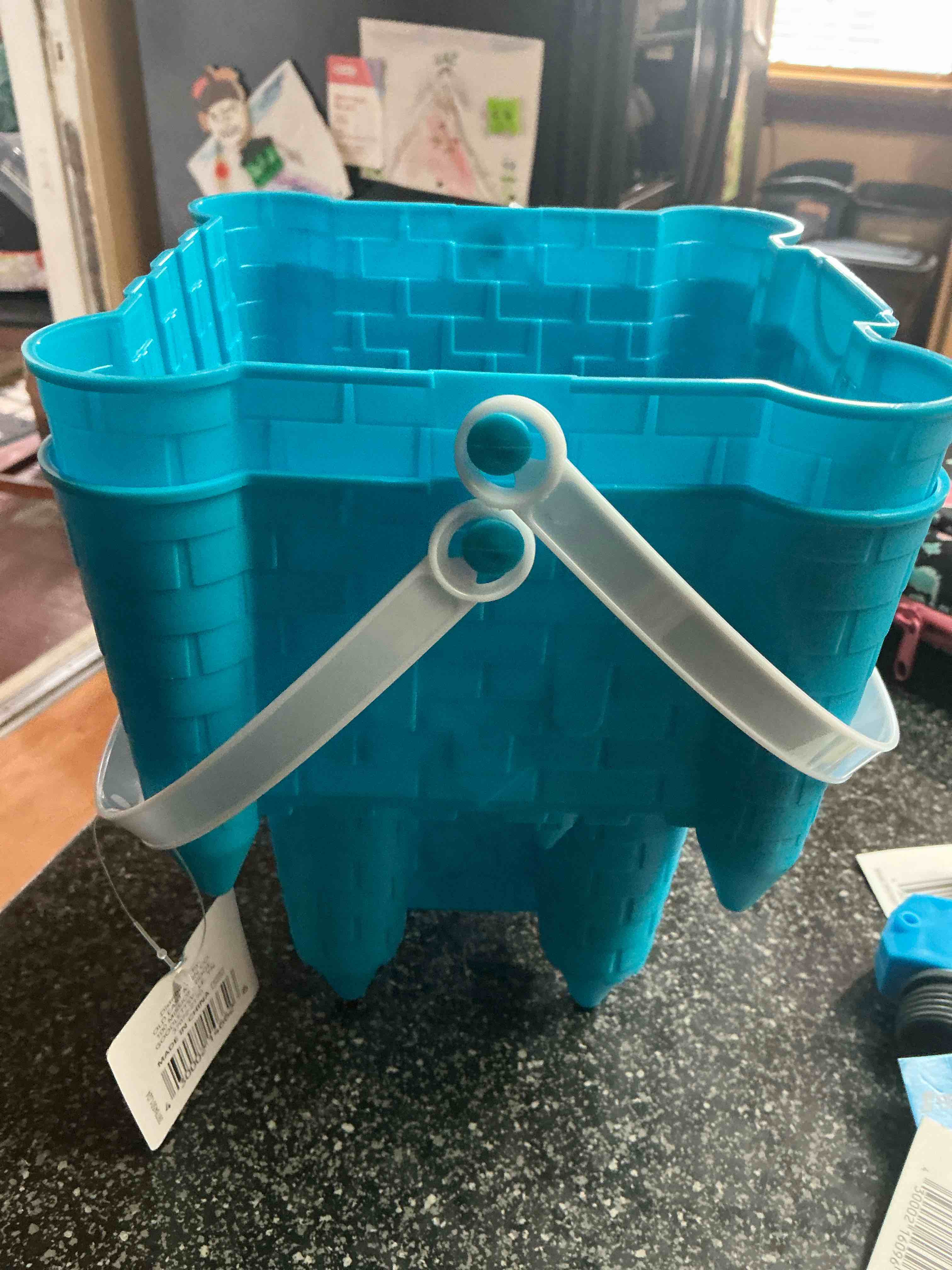 Blue Castle Pail For Playing In Sand