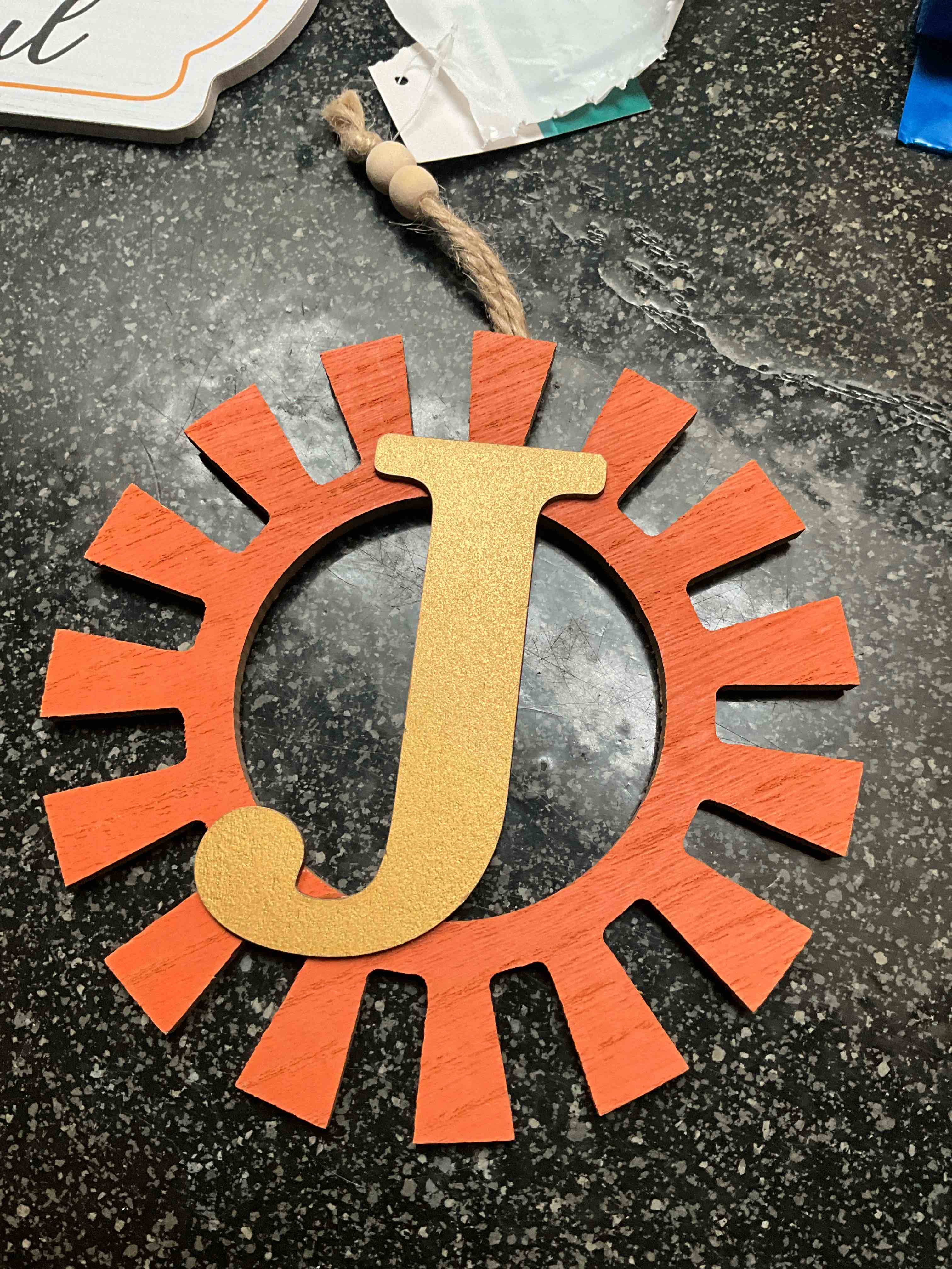 TrueLiving - Hanging Decor - “J” 