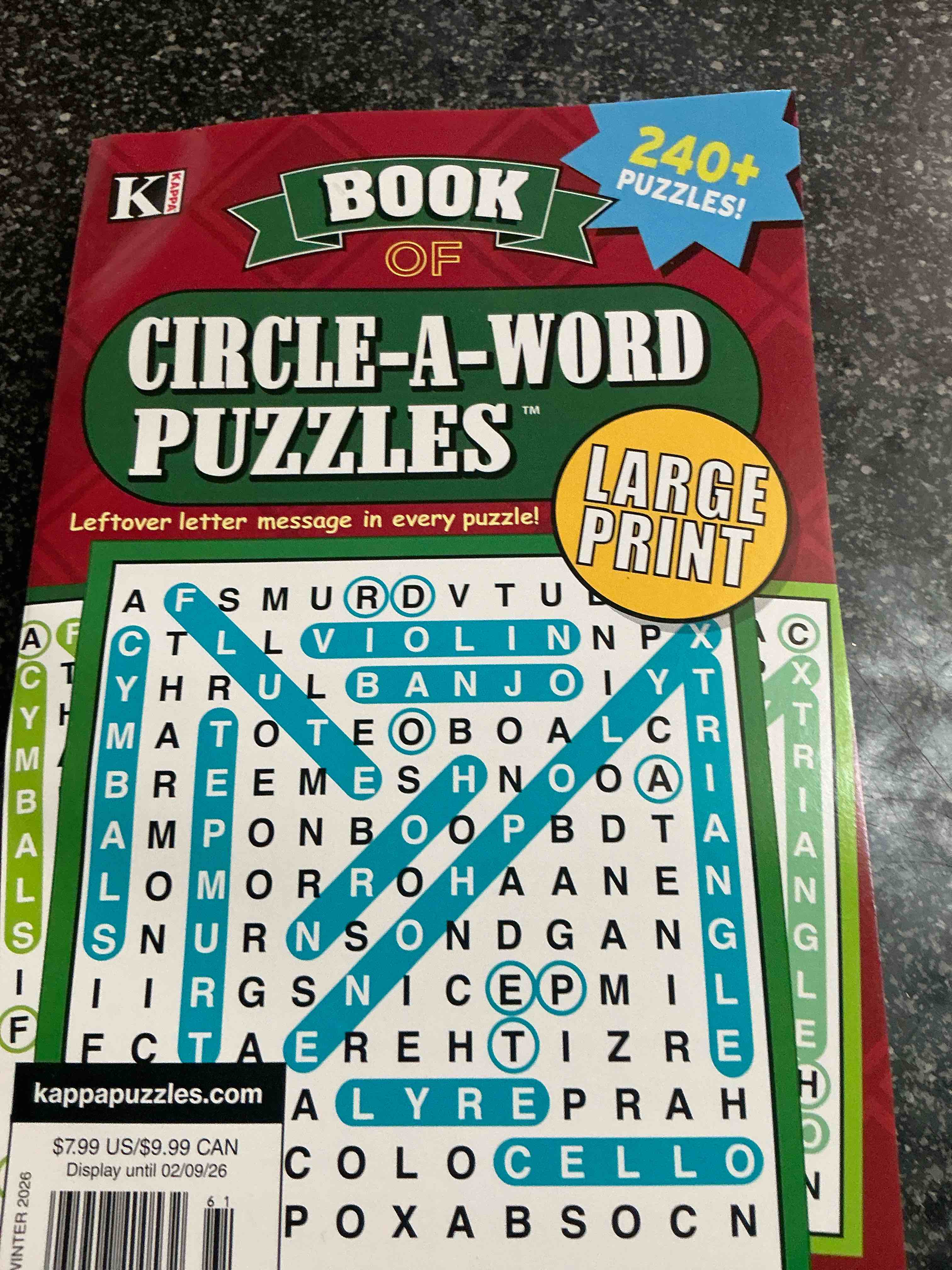 Kappa Book Circle -A - Word  Puzzles 240 + Puzzles Large Print 