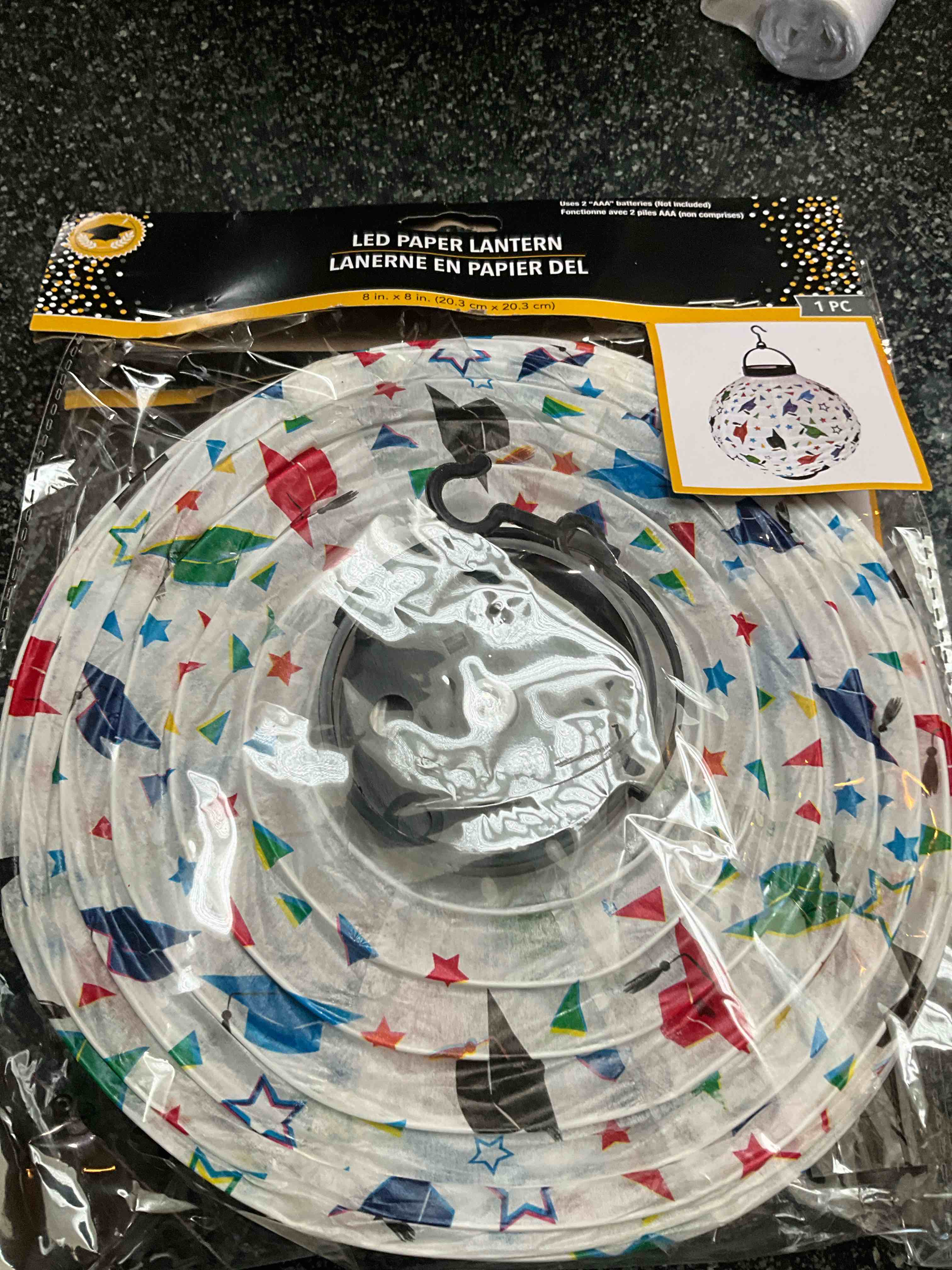 LED Graduation Paper Lanterns - 8in X 8in