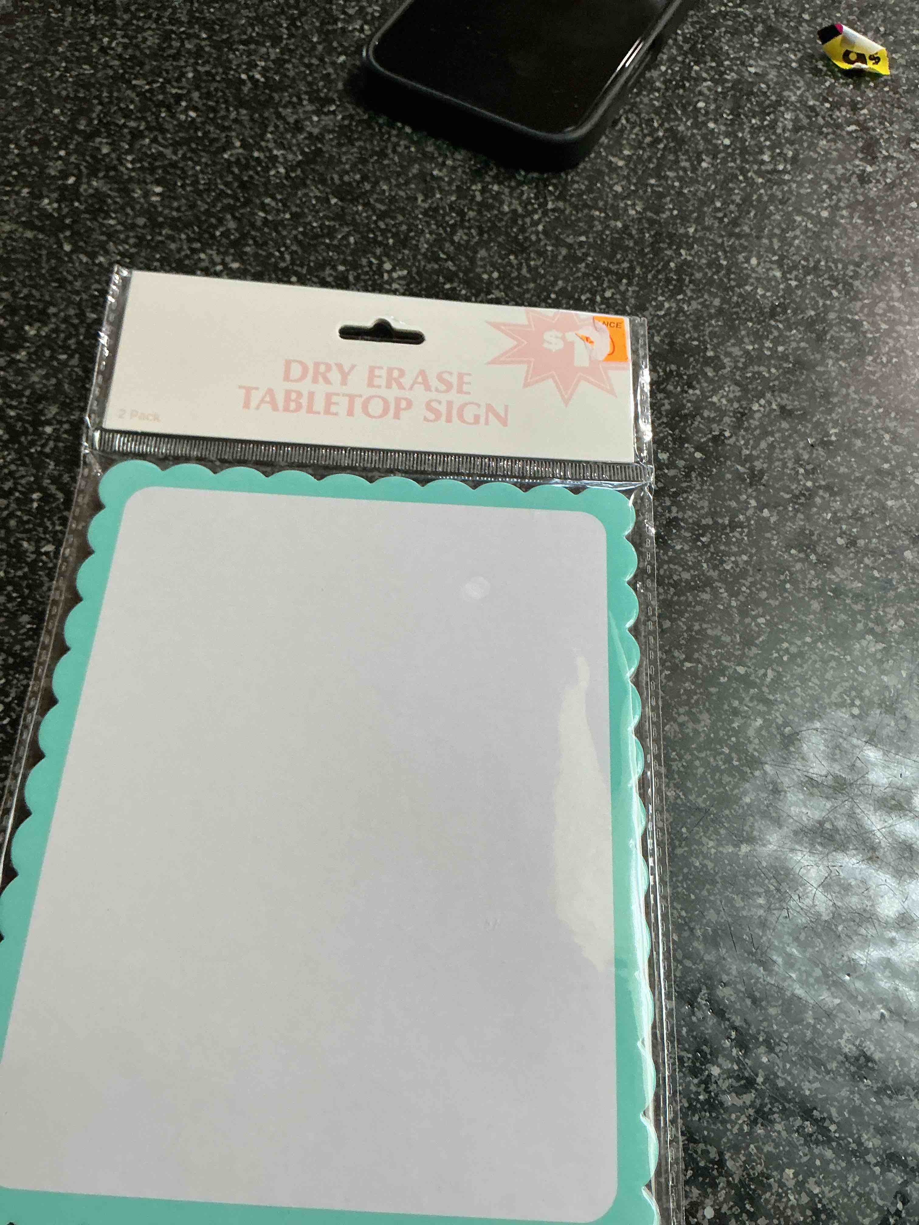 Dry Erase Tabletop Sign