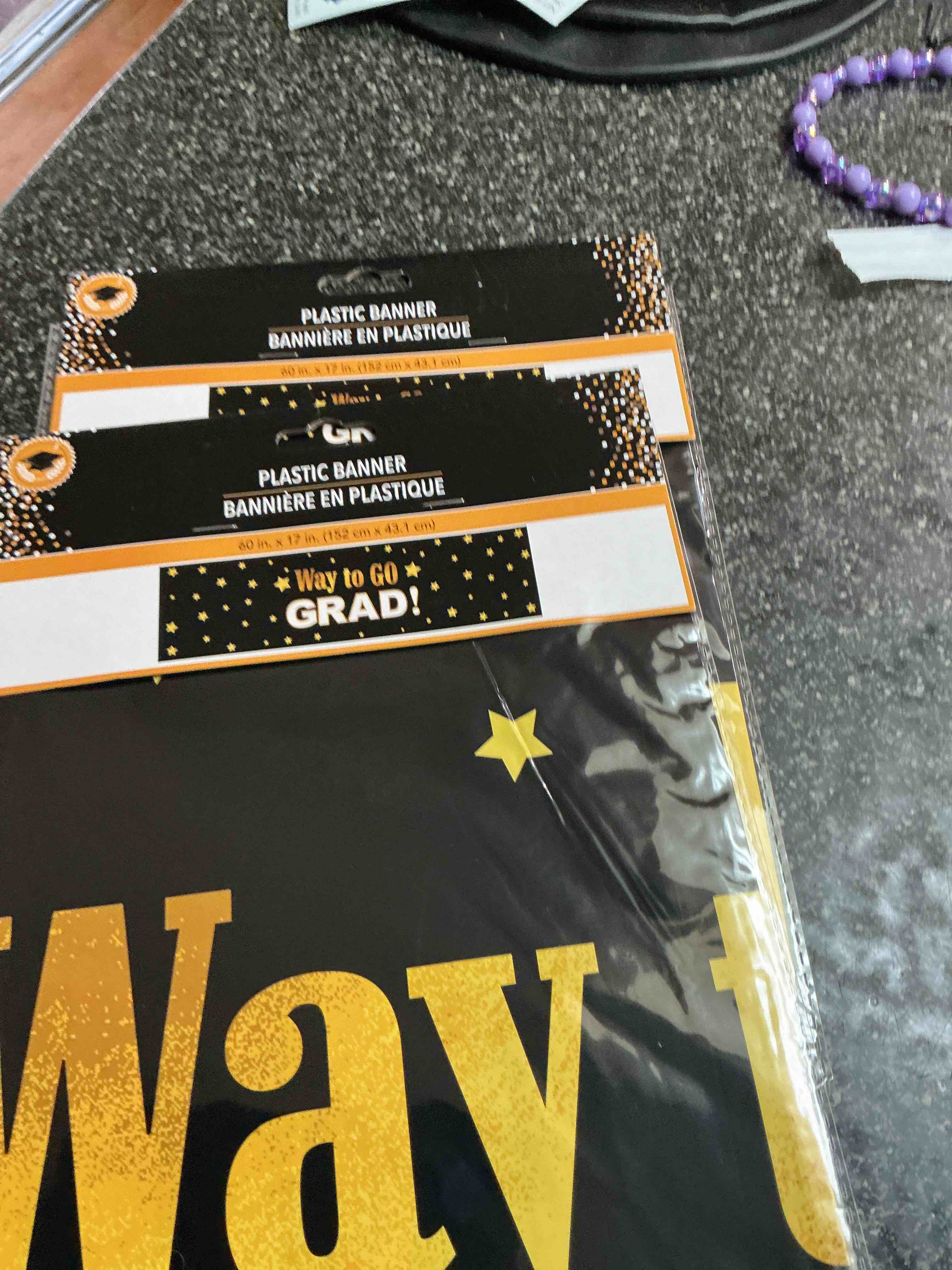 Plastic Banner -  Way To Go Grad