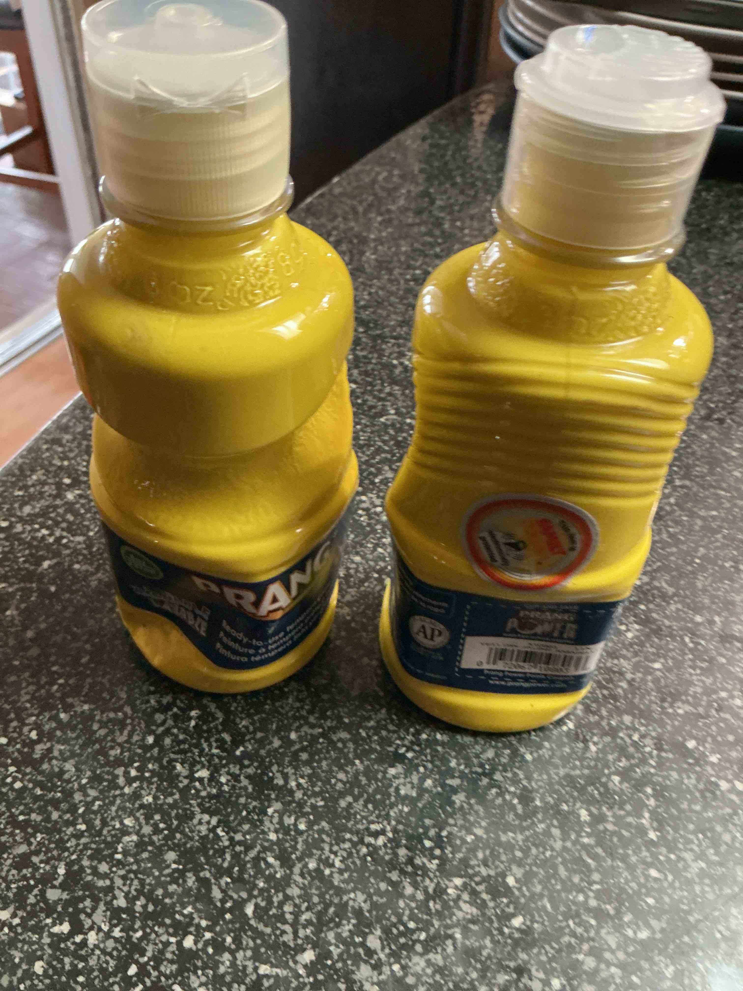 PRANG Paint for Kids Tempera Washable Ready to Use Nontoxic Safe 8 oz Single Easy Pour Bottle (Yellow)
