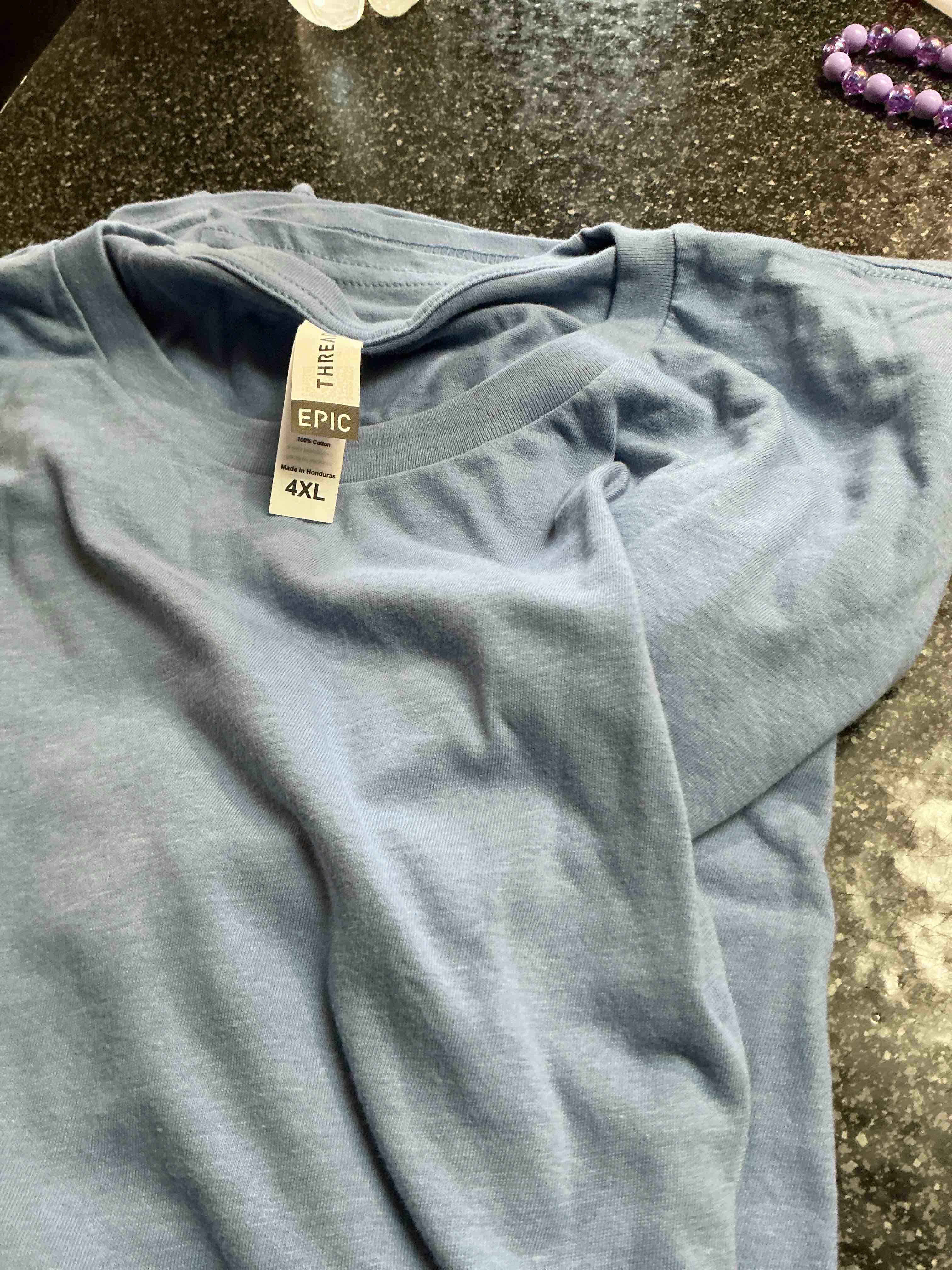 Unisex - Blue - T-Shirt  Size 4 XL