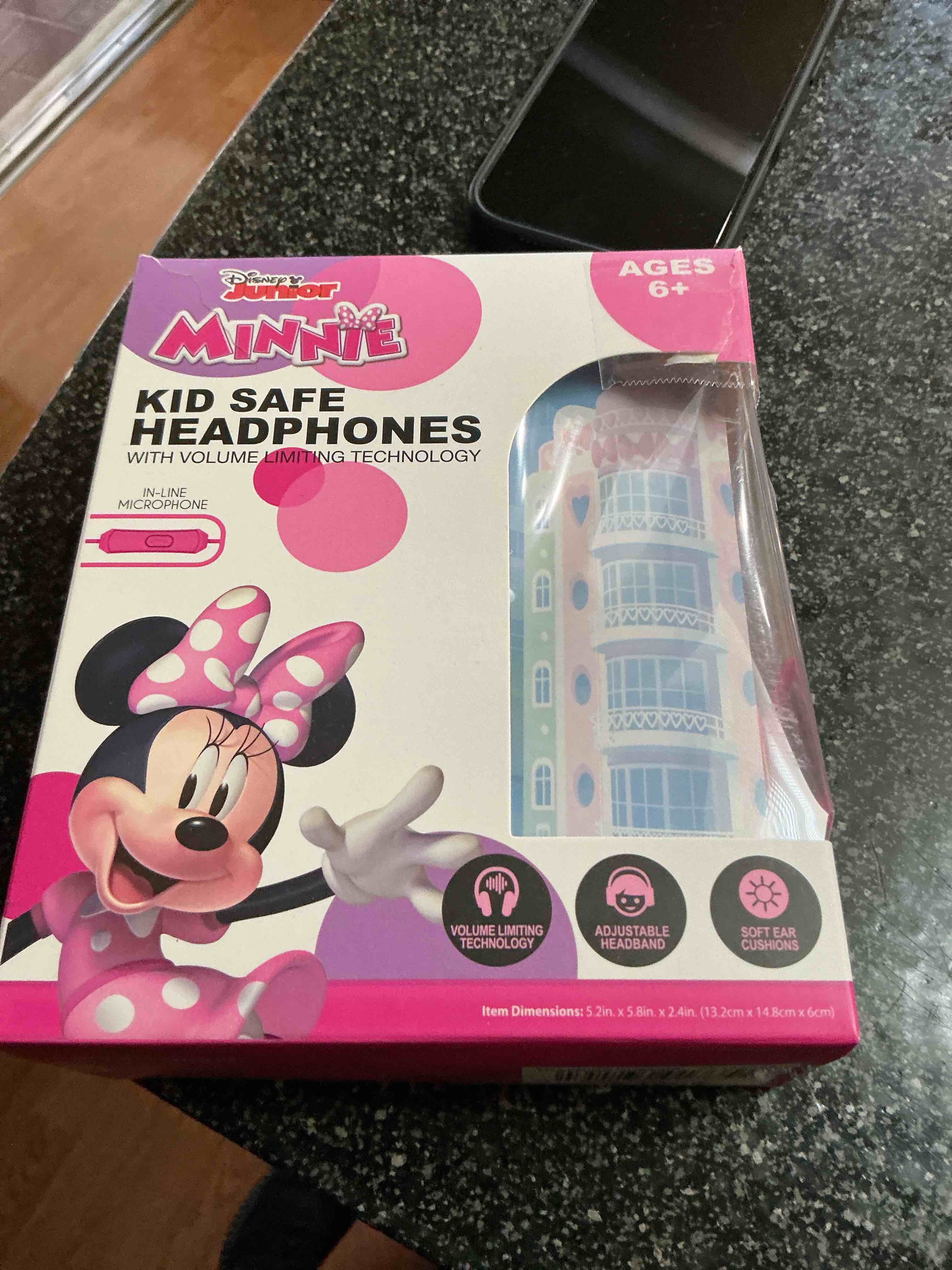 Disney’s Mini Kid Safe Headphones With Volume Control In Line Microphone 