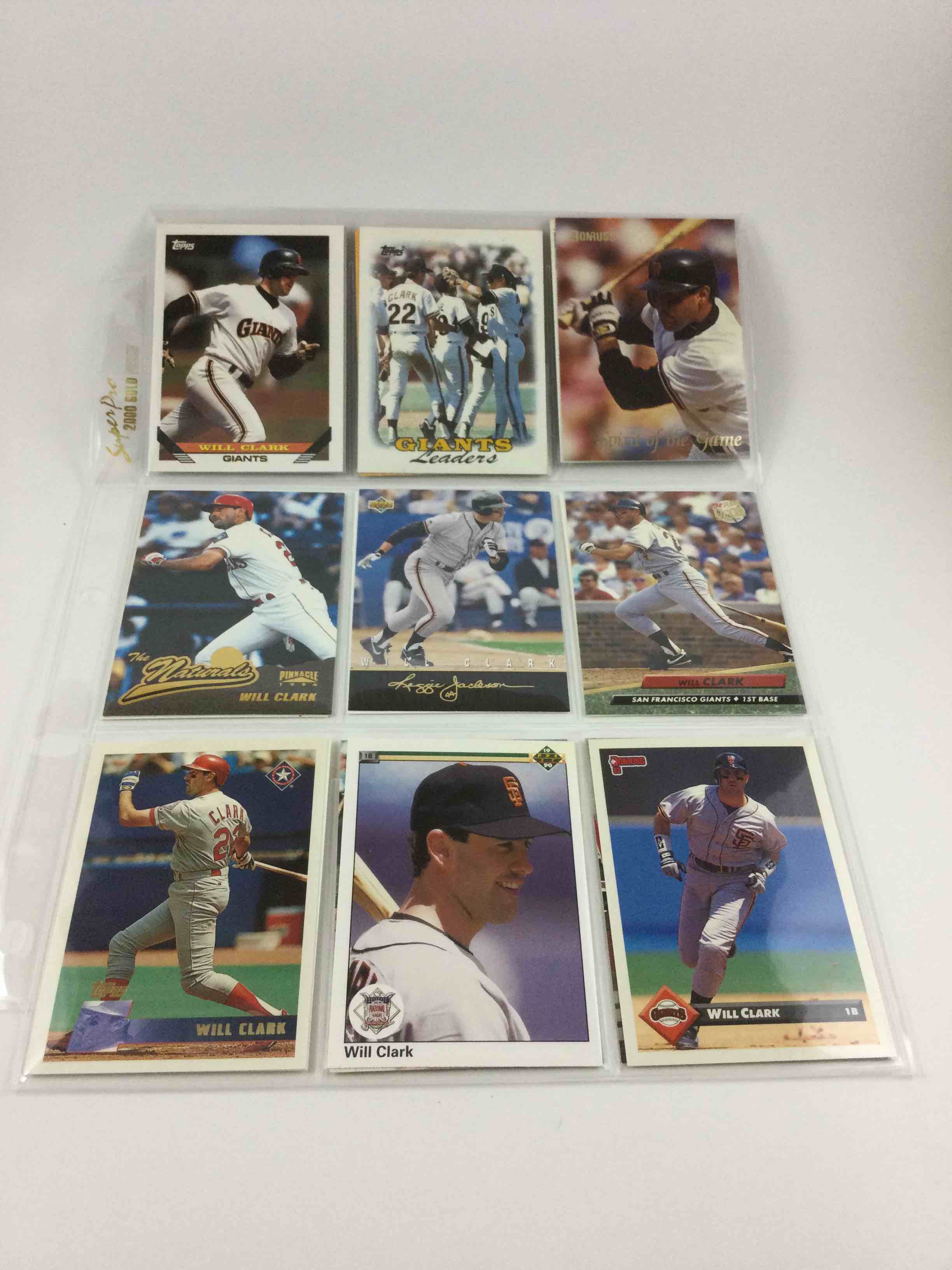 Lot of (36) Will Clark Baseball Cards