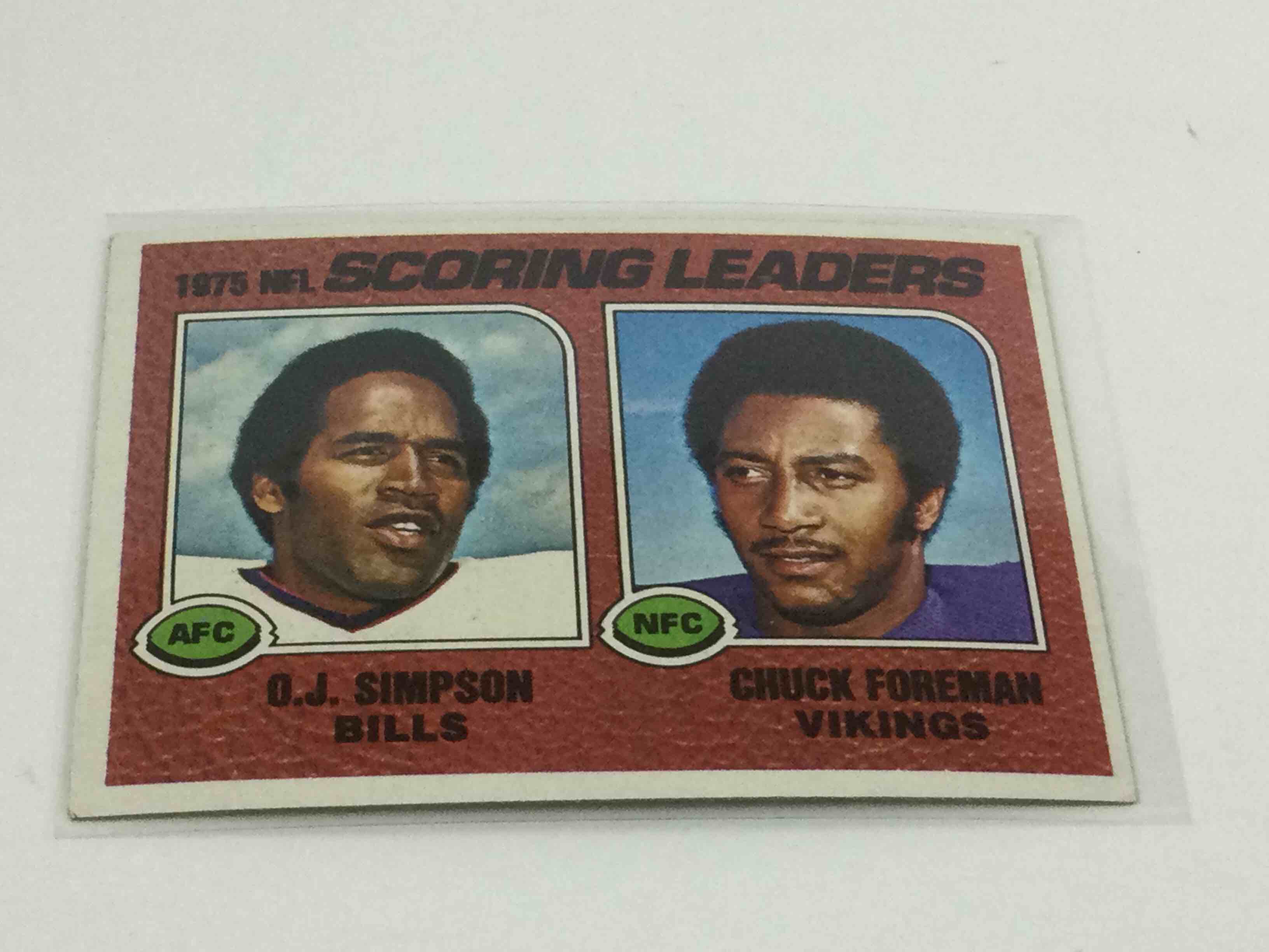 1976 Topps Football Scoring Leaders - OJ Simpson