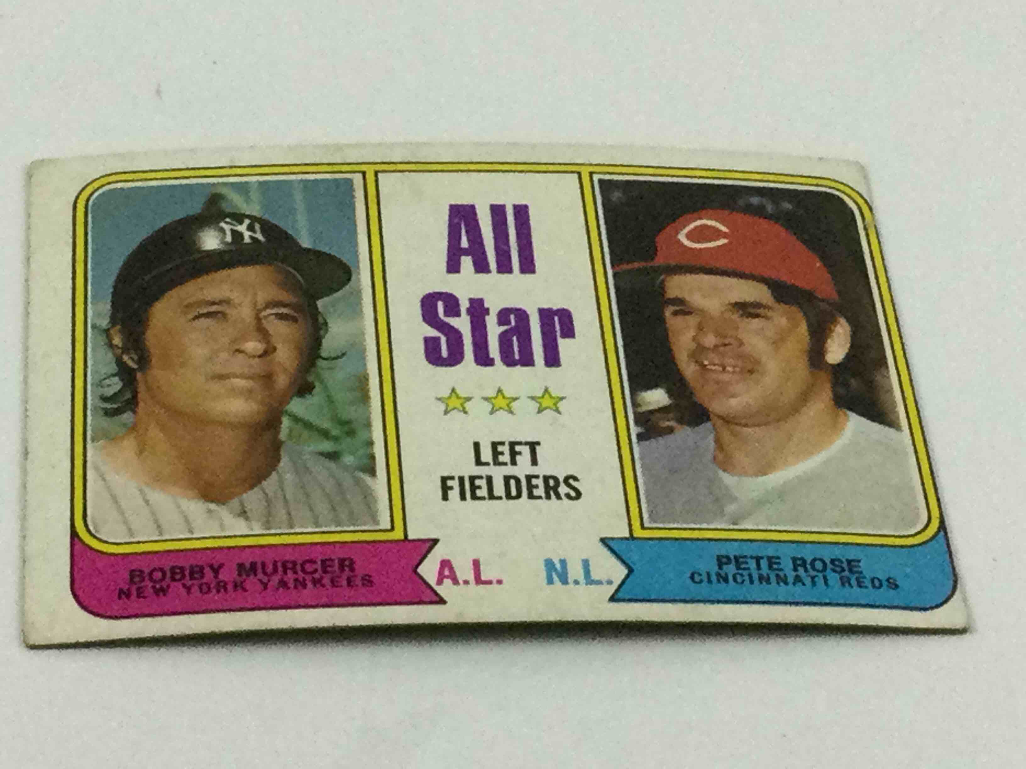 1974 Topps All Star Left Fielders - Pete Rose Baseball Card