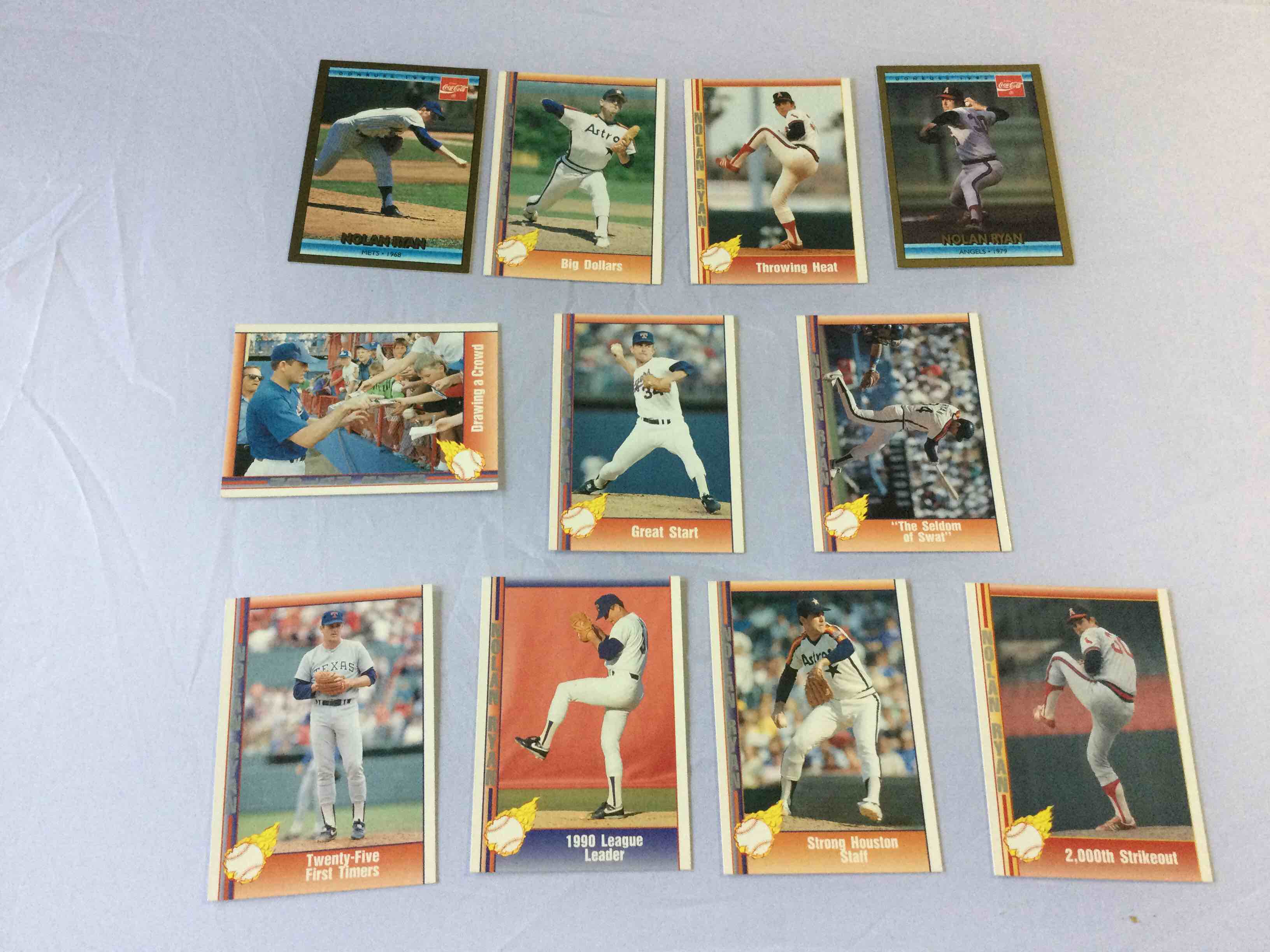 Lot of (11) Nolan Ryan Baseball Cards