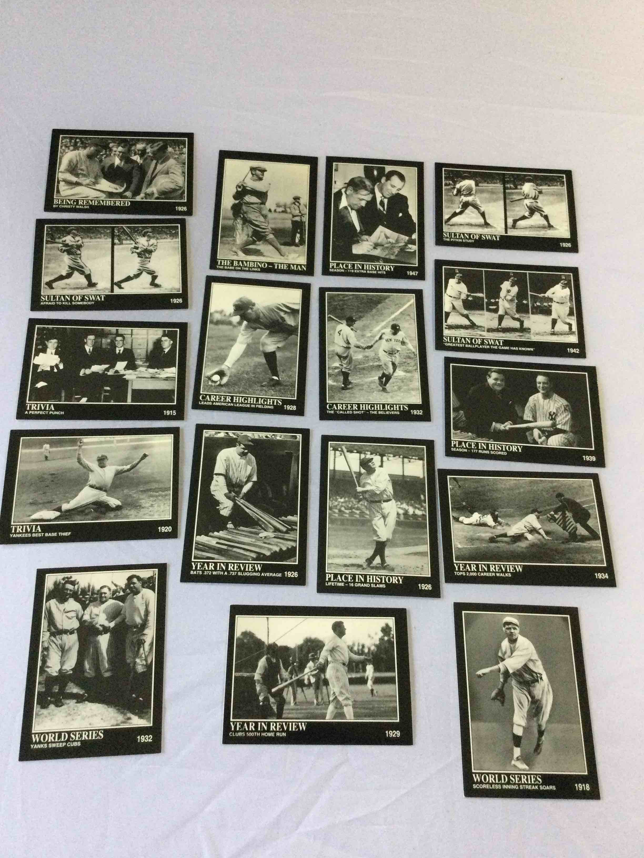 1992 Conlon Collection Babe Ruth 17 Card Lot