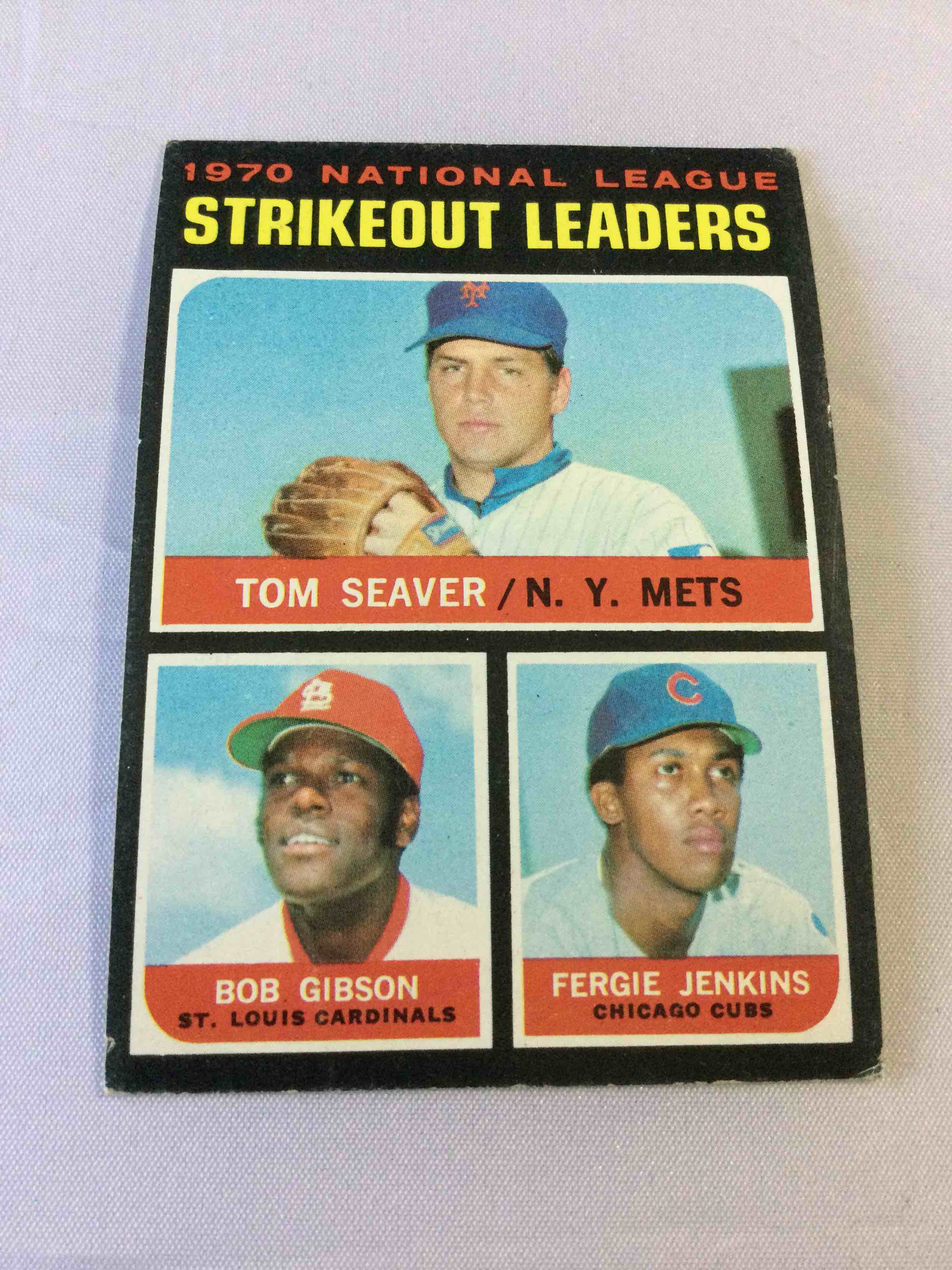1971 Topps Baseball national League Strikeout Leaders