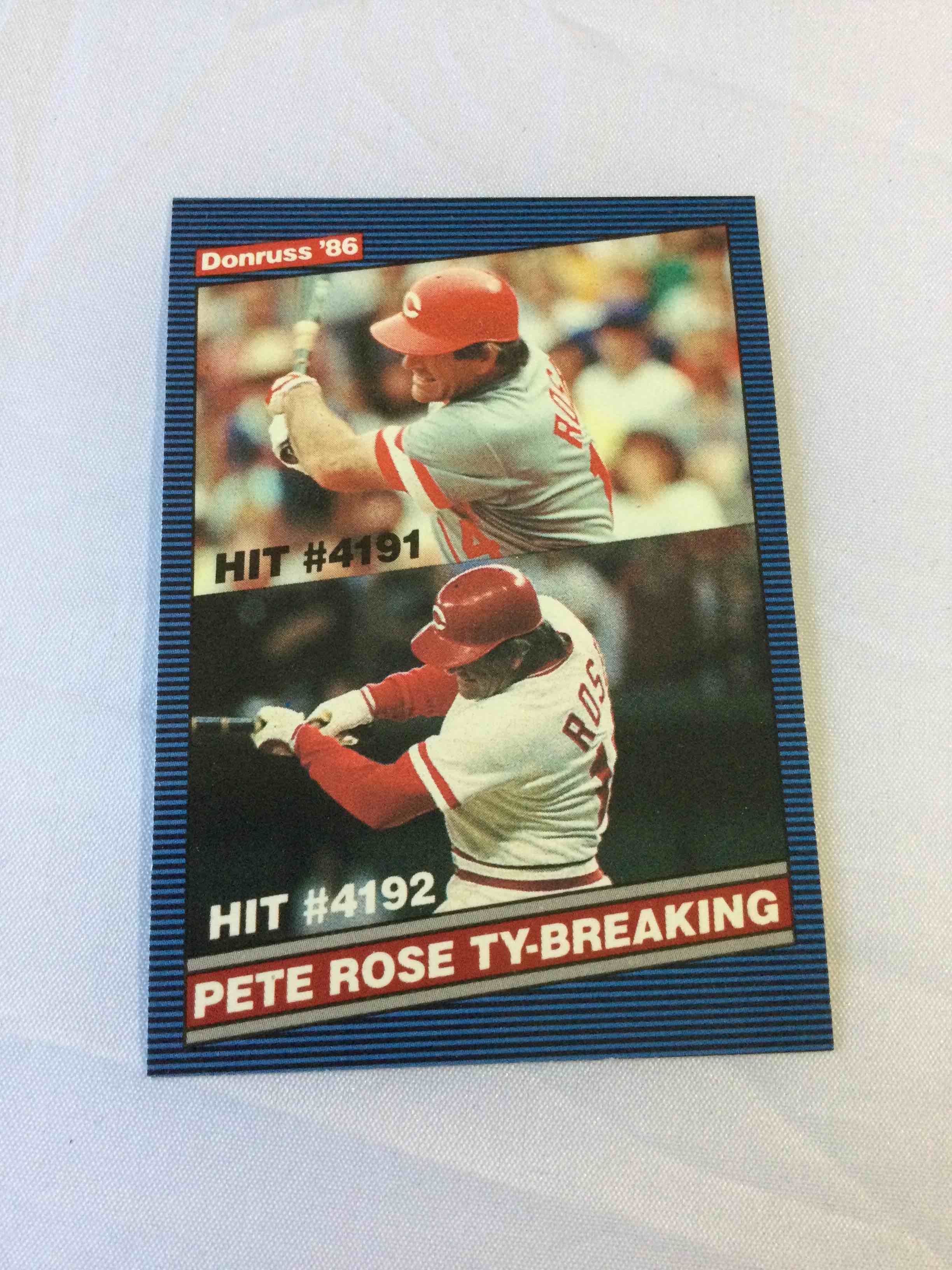 1986 Donruss Hit 4192 Baseball Card