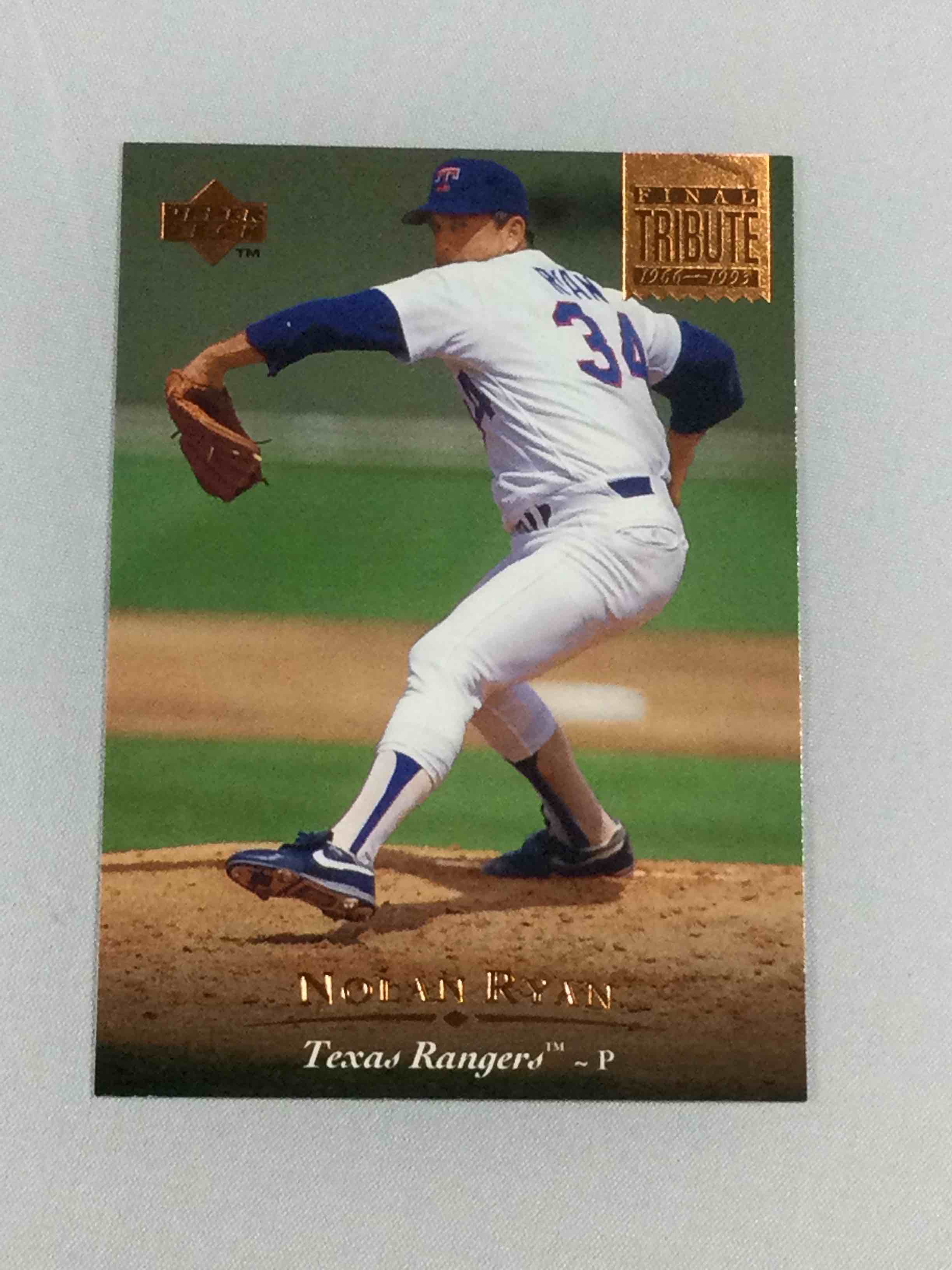 1995 Upper Deck Bronze Foil Nolan Ryan “Final Tribute” Baseball Card