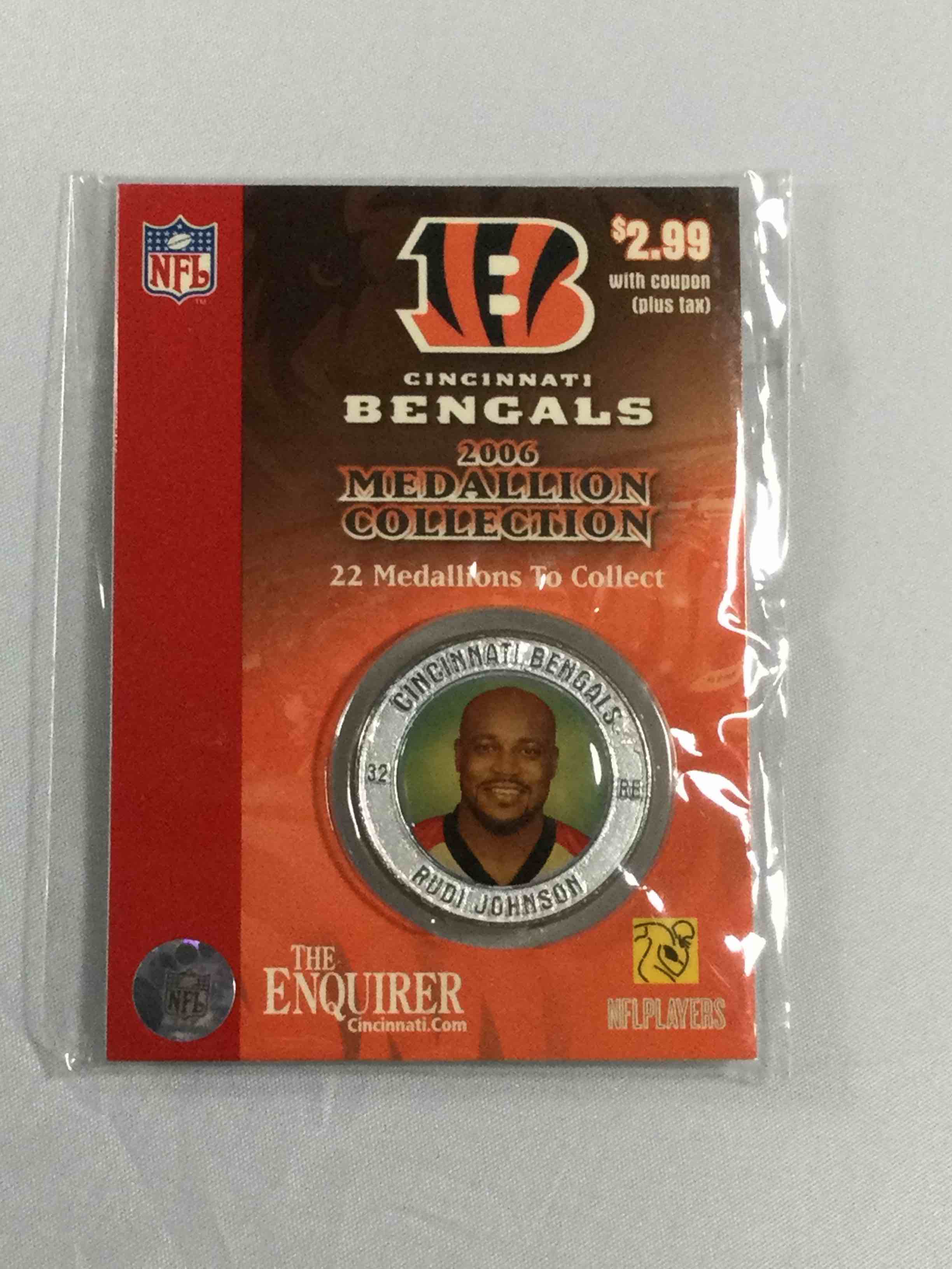 2006 Cincinnati Bengals Rudi Johnson Medallion