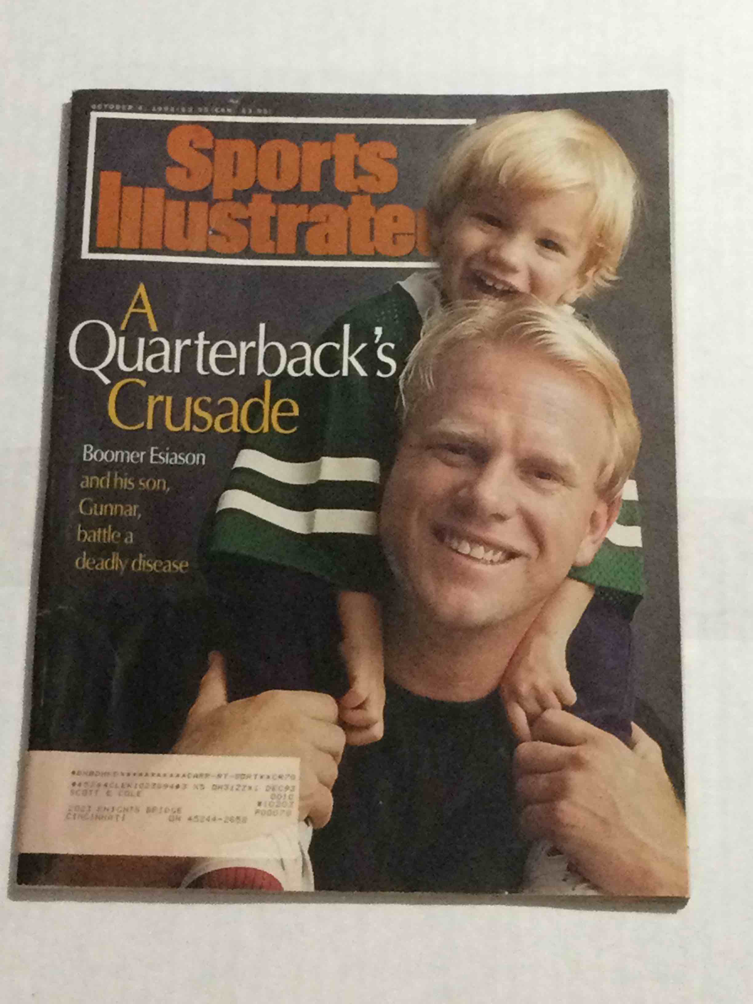 Sports Illustrated October 4th 1993 - Boomer Esiason Cover