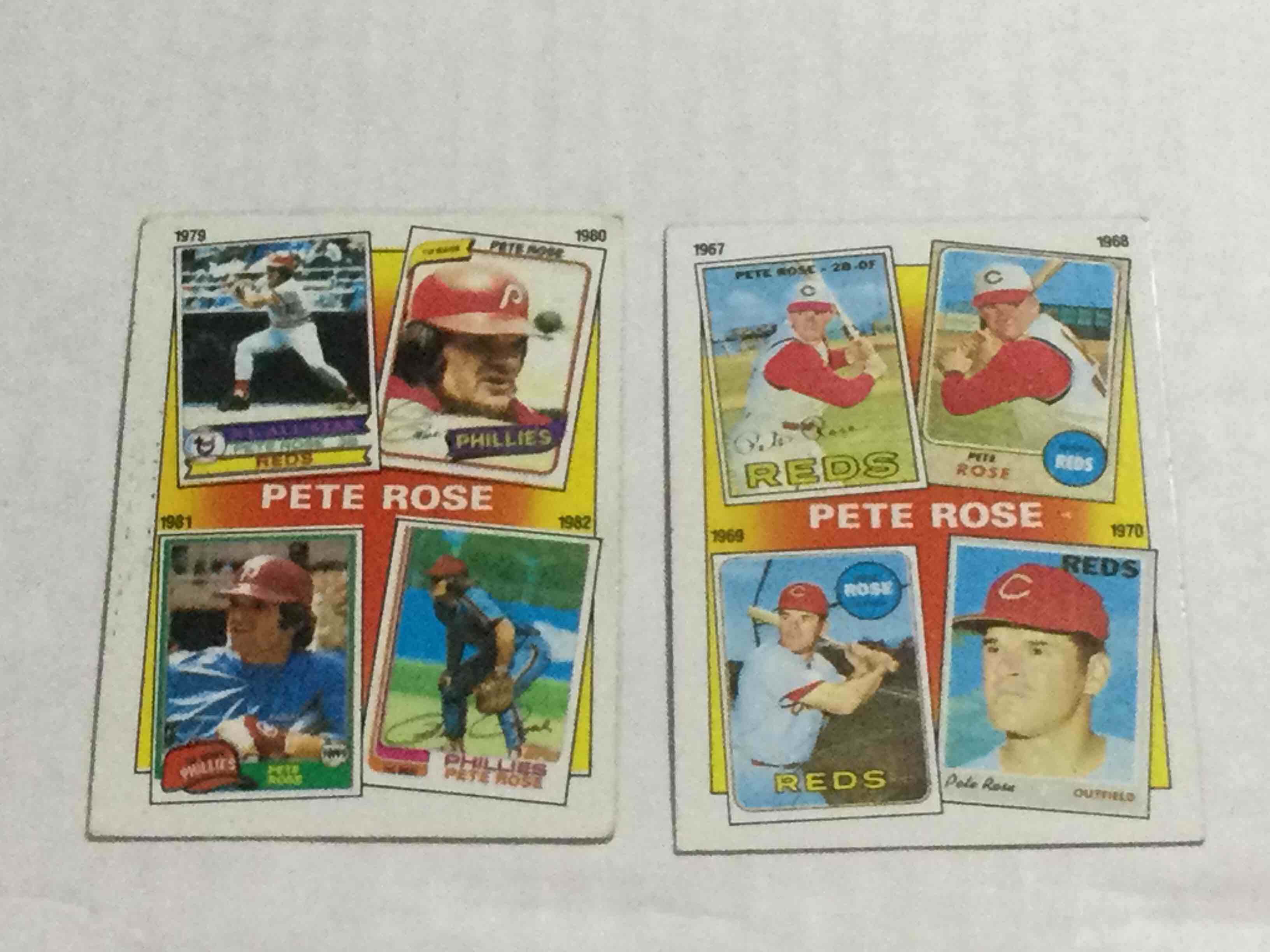 Lot of (2) 1986 Topps Pete Rose Special Baseball Cards