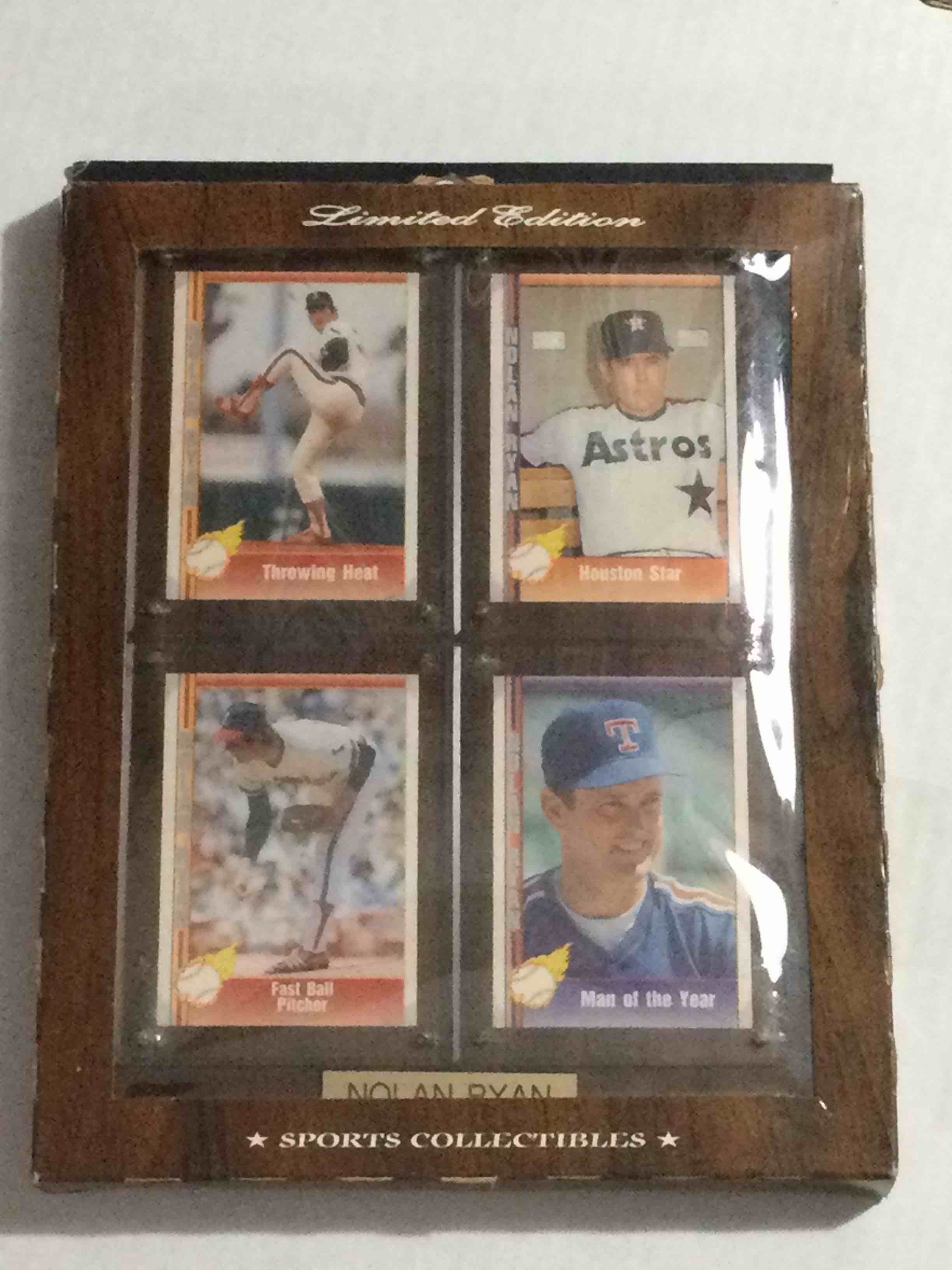 Vintage Sports Plaques Nolan Ryan 4 Card Plaque In Box
