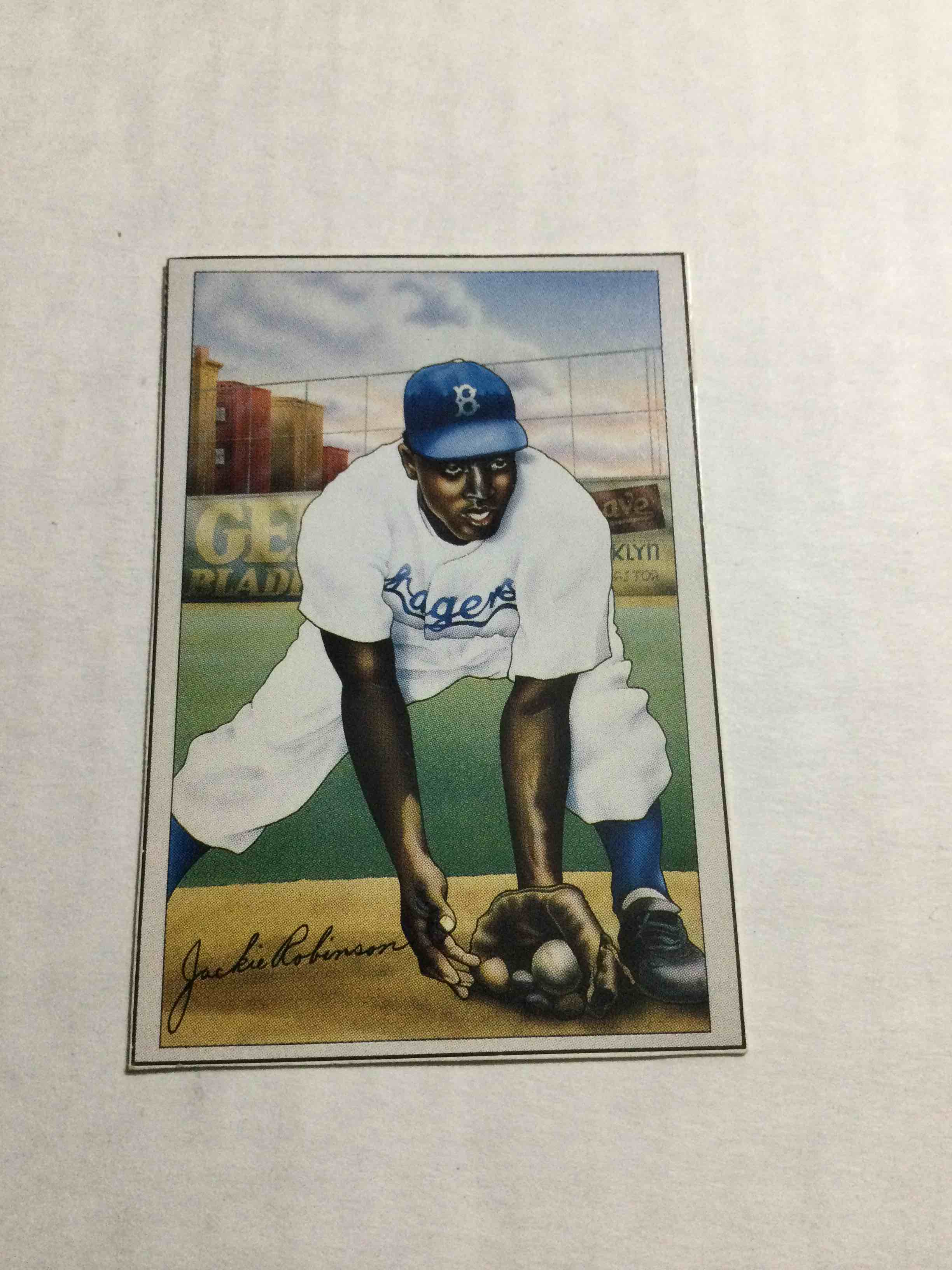 1988 SCM Jackie Robinson reprint Baseball Card