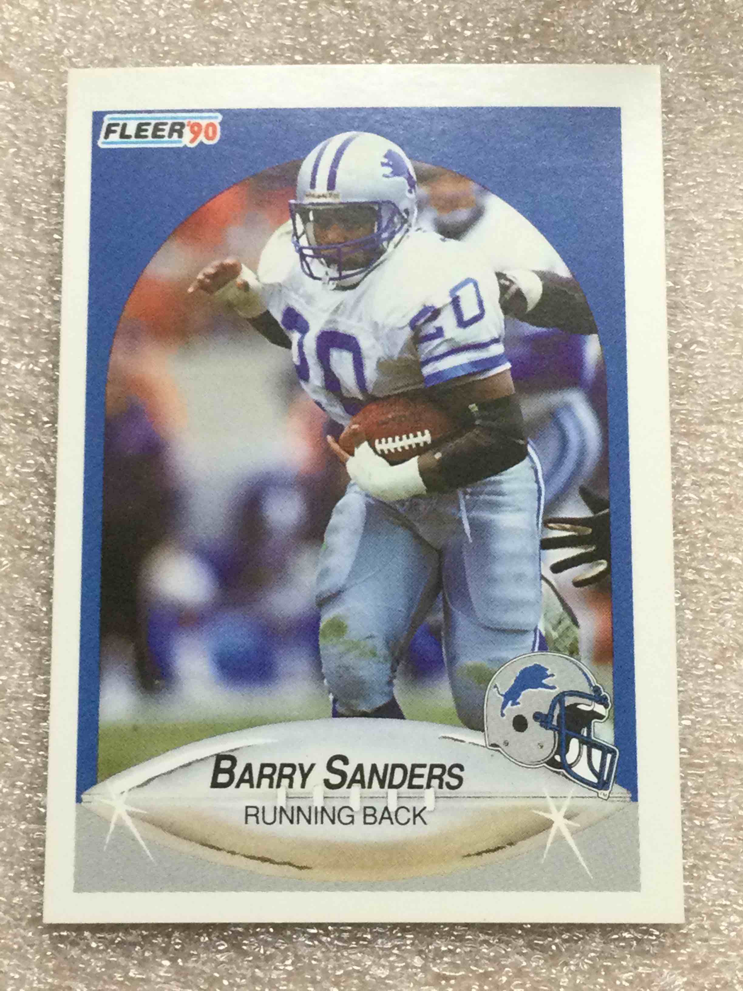 1990 Fleer Barry Sanders 2nd Year Football Card
