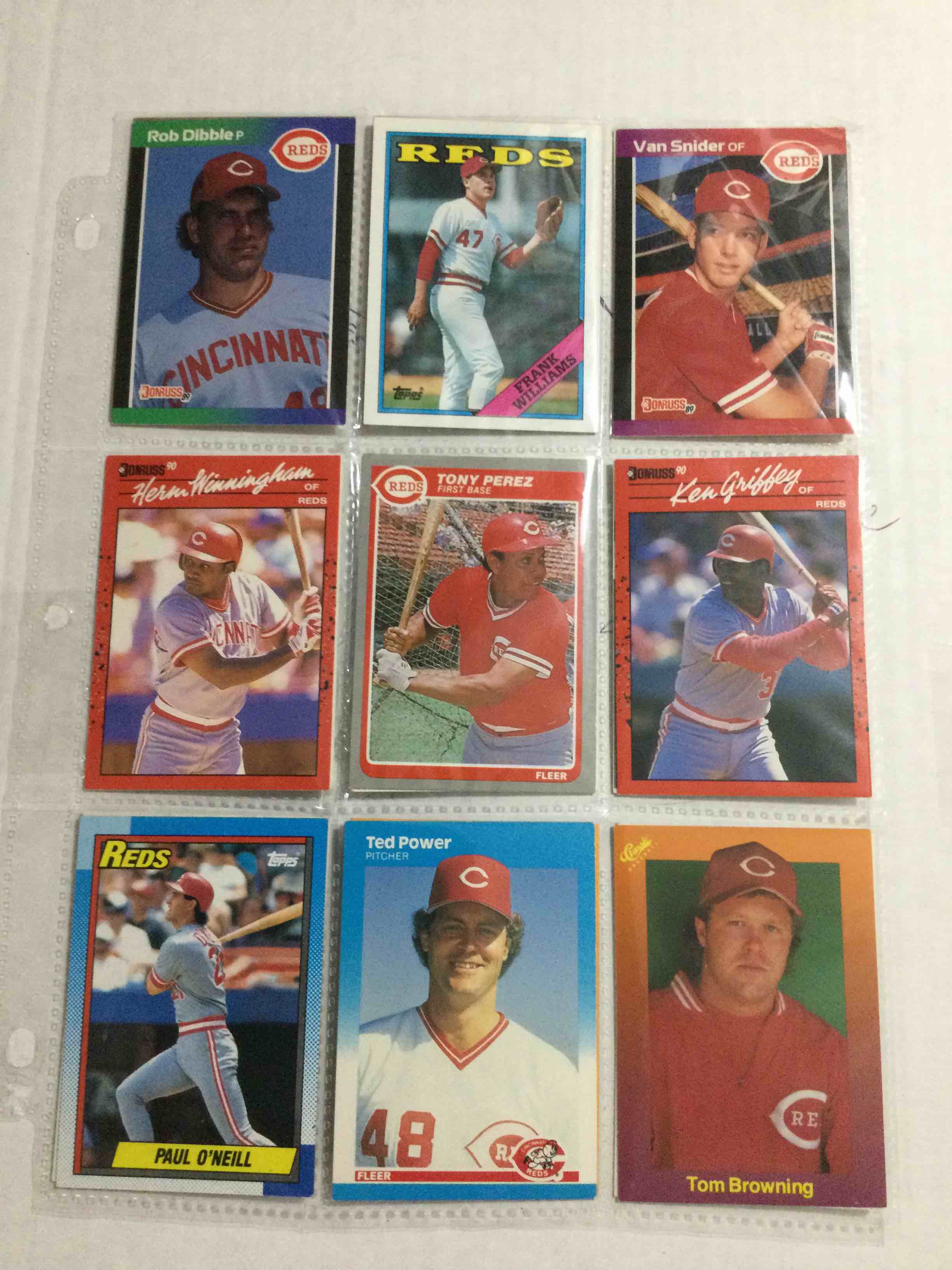 lot of (18) vintage cincinnati reds baseball cards