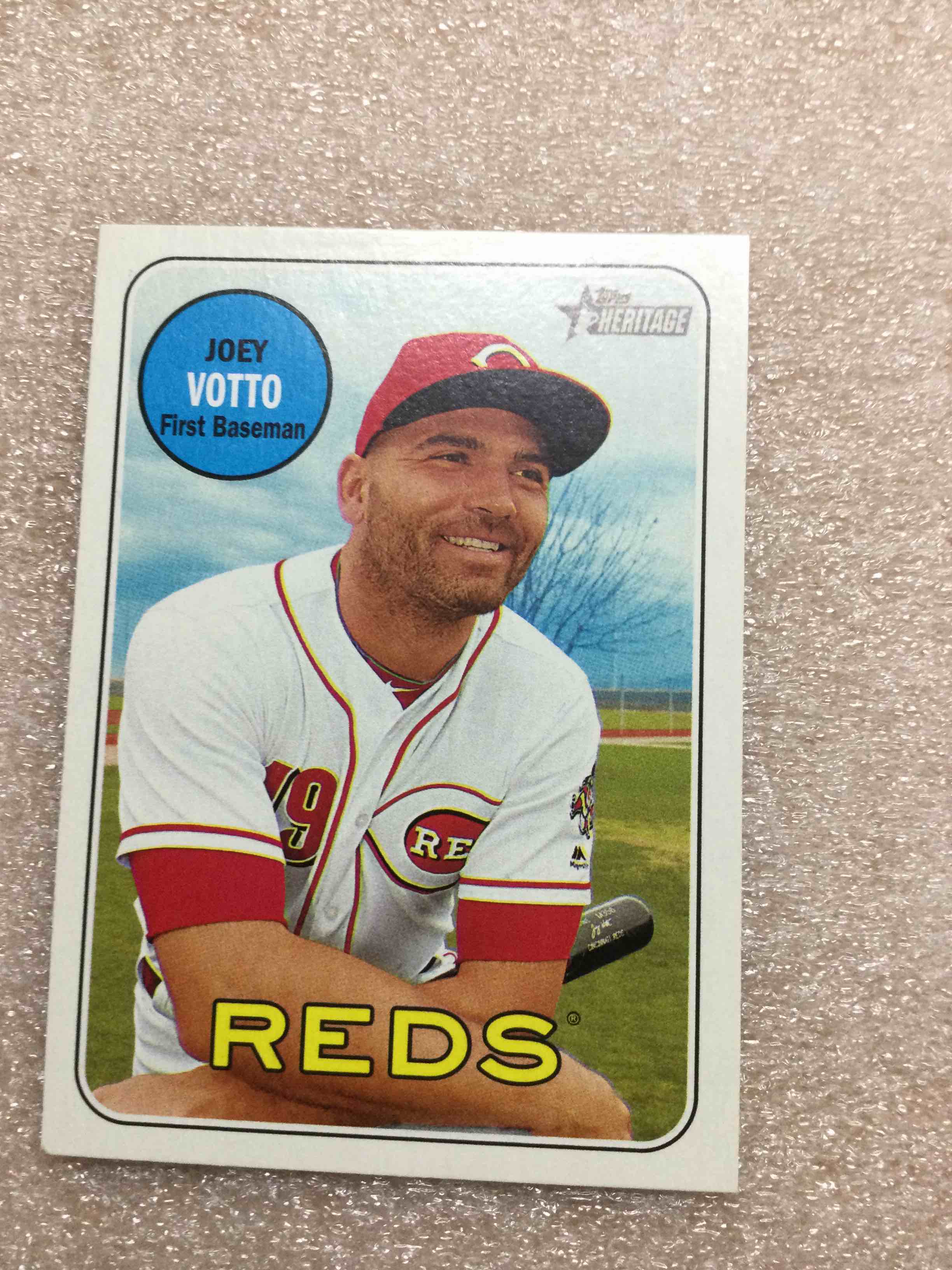 2018 Topps Heritage Joey Votto Baseball Card