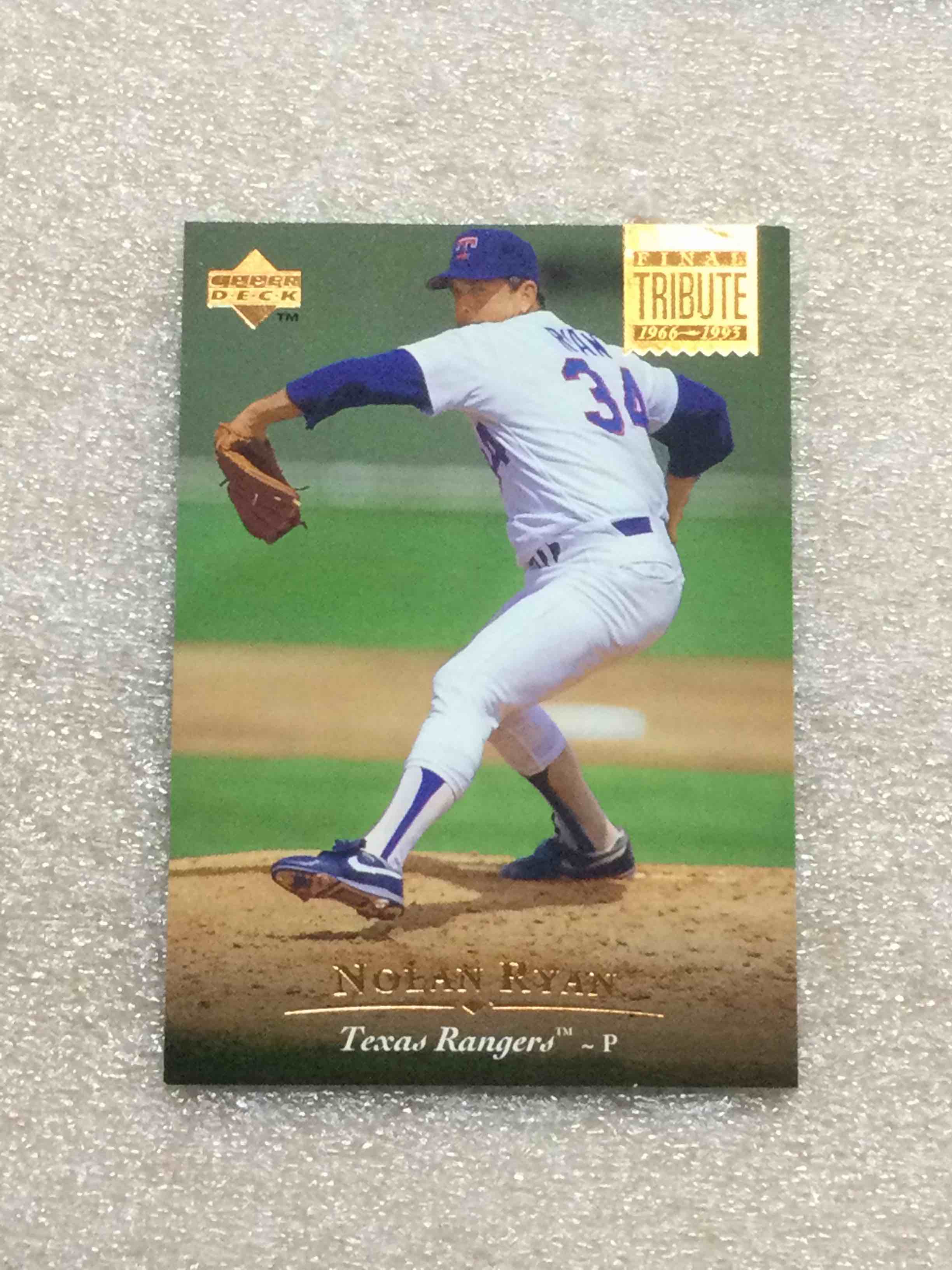 1995 Upper Deck Nolan Ryan Tribute Bronze Foil Baseball Card