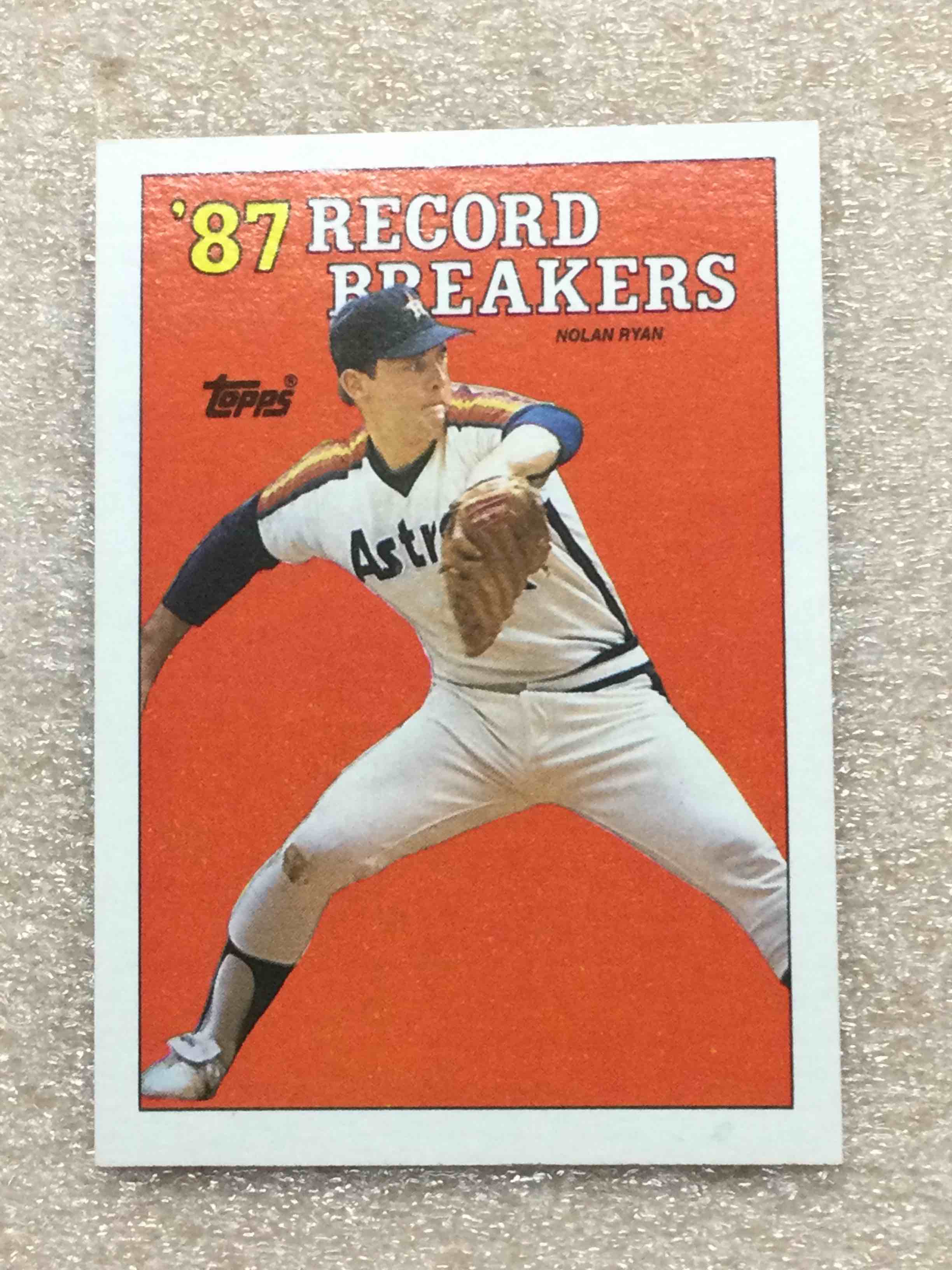 1988 Topps “87 Record Breaker” Nolan Ryan Baseball Card