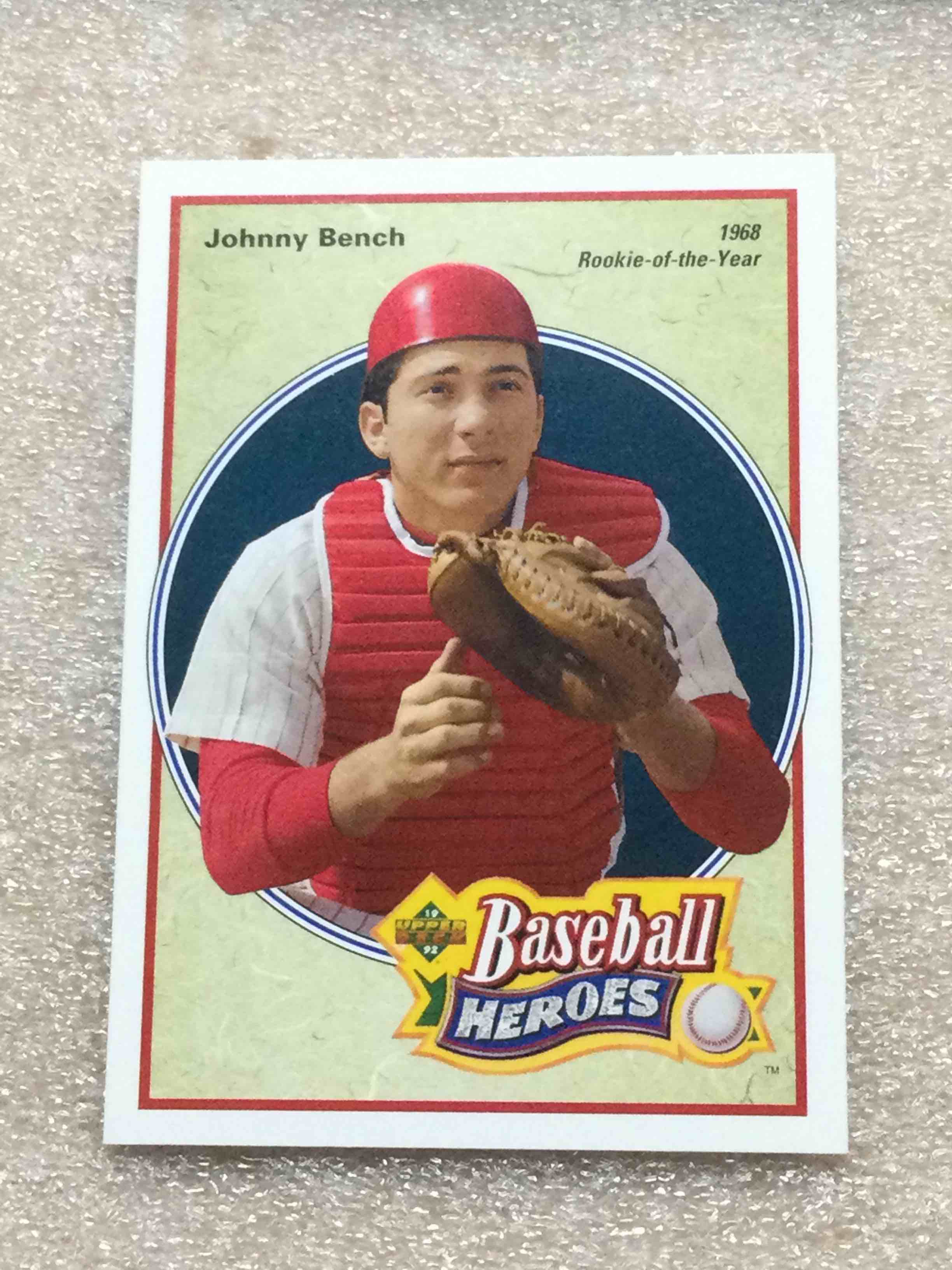 Upper Deck Baseball Heroes Johnny Bench “1969 Rookie of the Year” Baseball Card