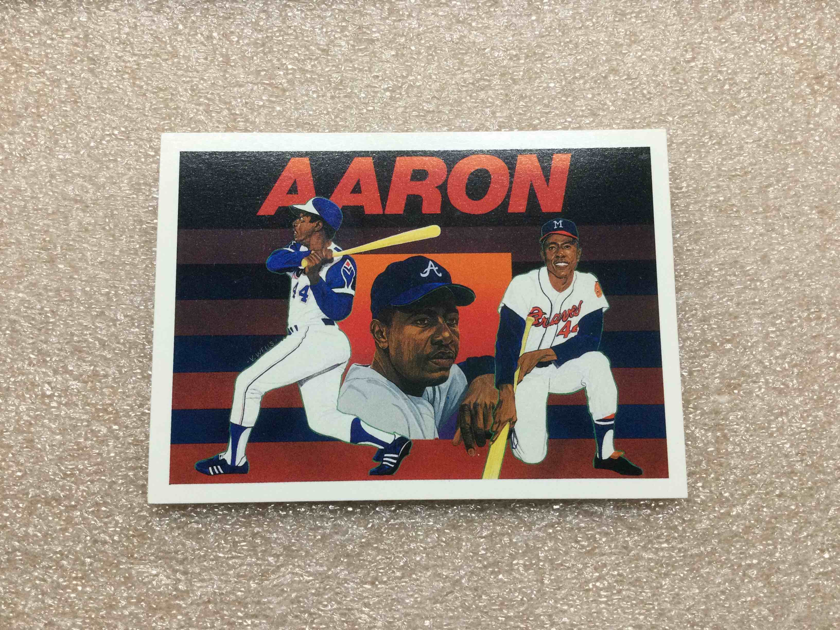 Upper Deck Baseball Heroes Hank Aaron Sketch Checklist Card