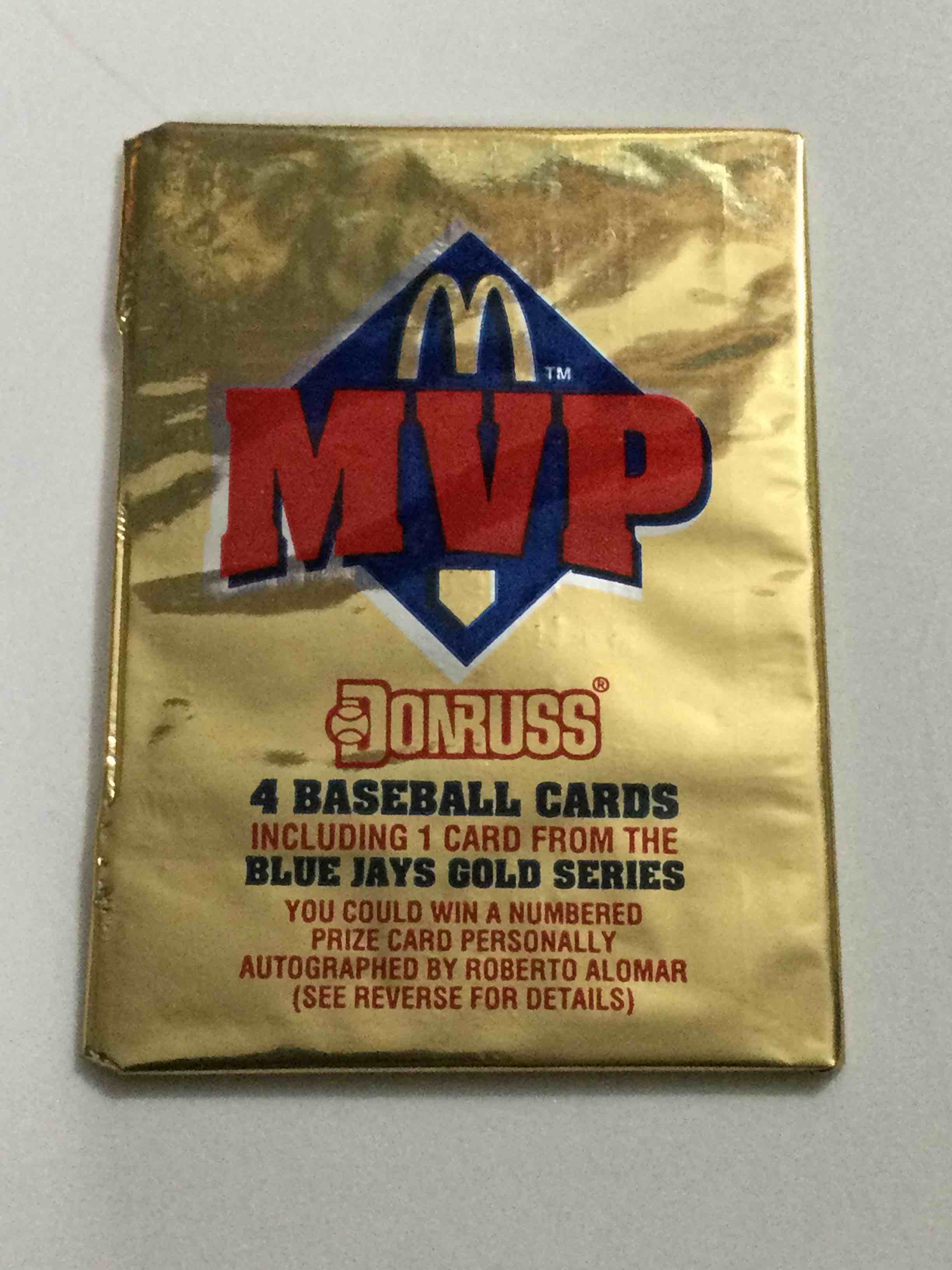Unopened 1992 Canadian McDonalds MVP Pack of Baseball Cards