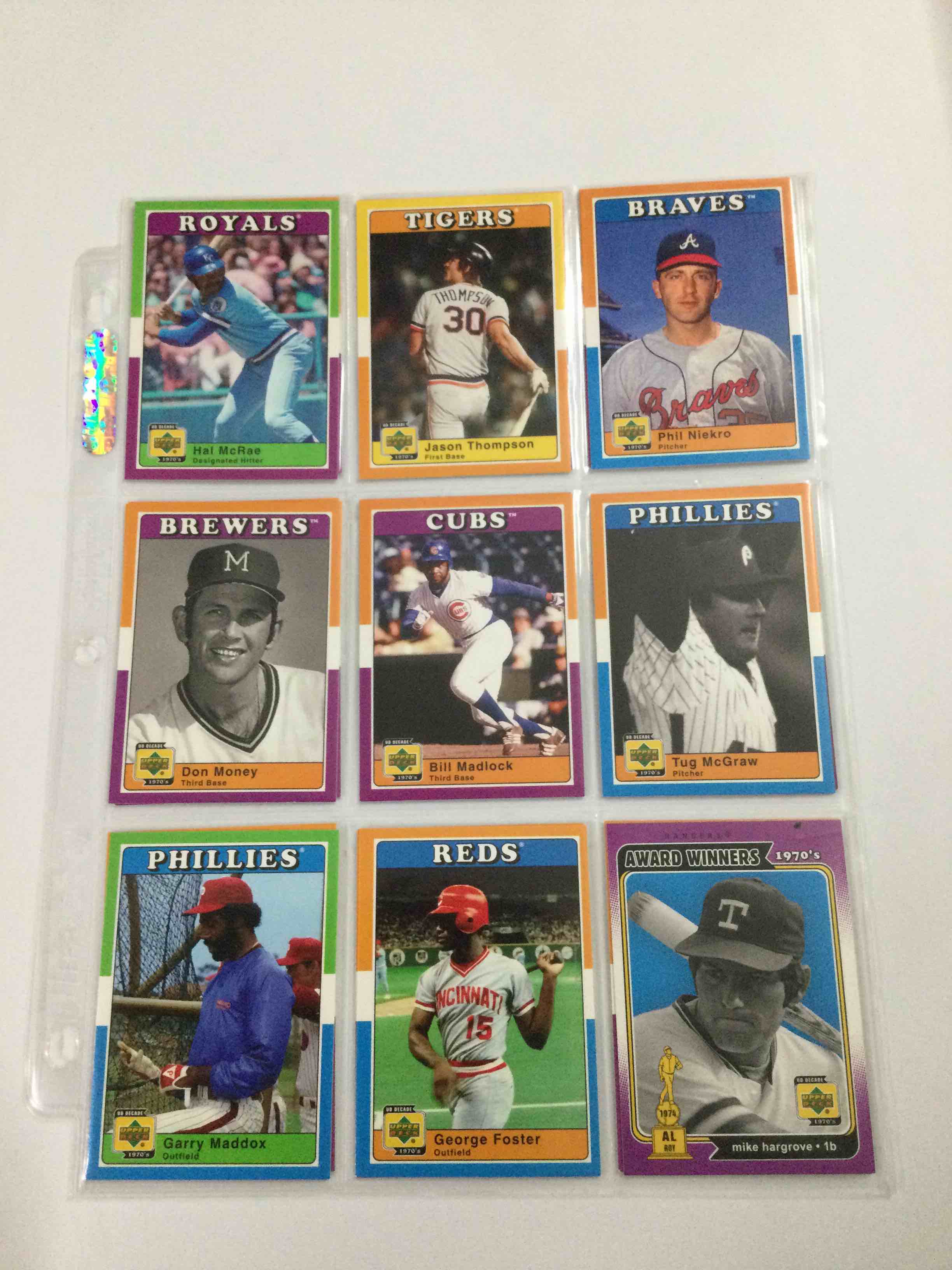 Lot of (18) 2001 Upper Deck Decade “1970’s” Baseball Cards